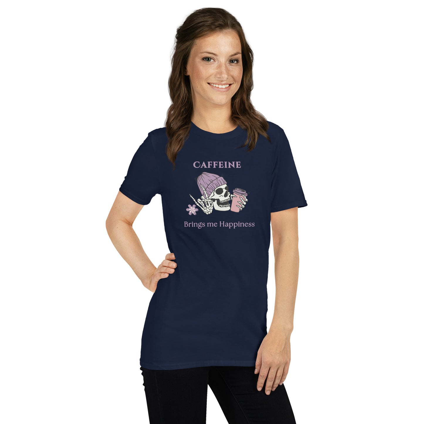 Caffeine Brings Me Happiness Unisex Tee by EraofInk