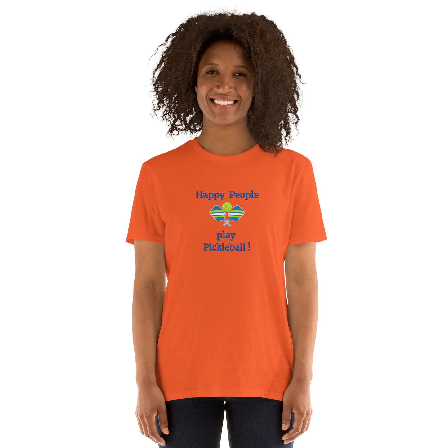 Happy People Play Pickleball Unisex Tee by EraofInk