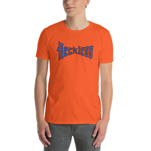 For the Guy Who is Reckless in Warped Font Unisex Tee by EraofInk