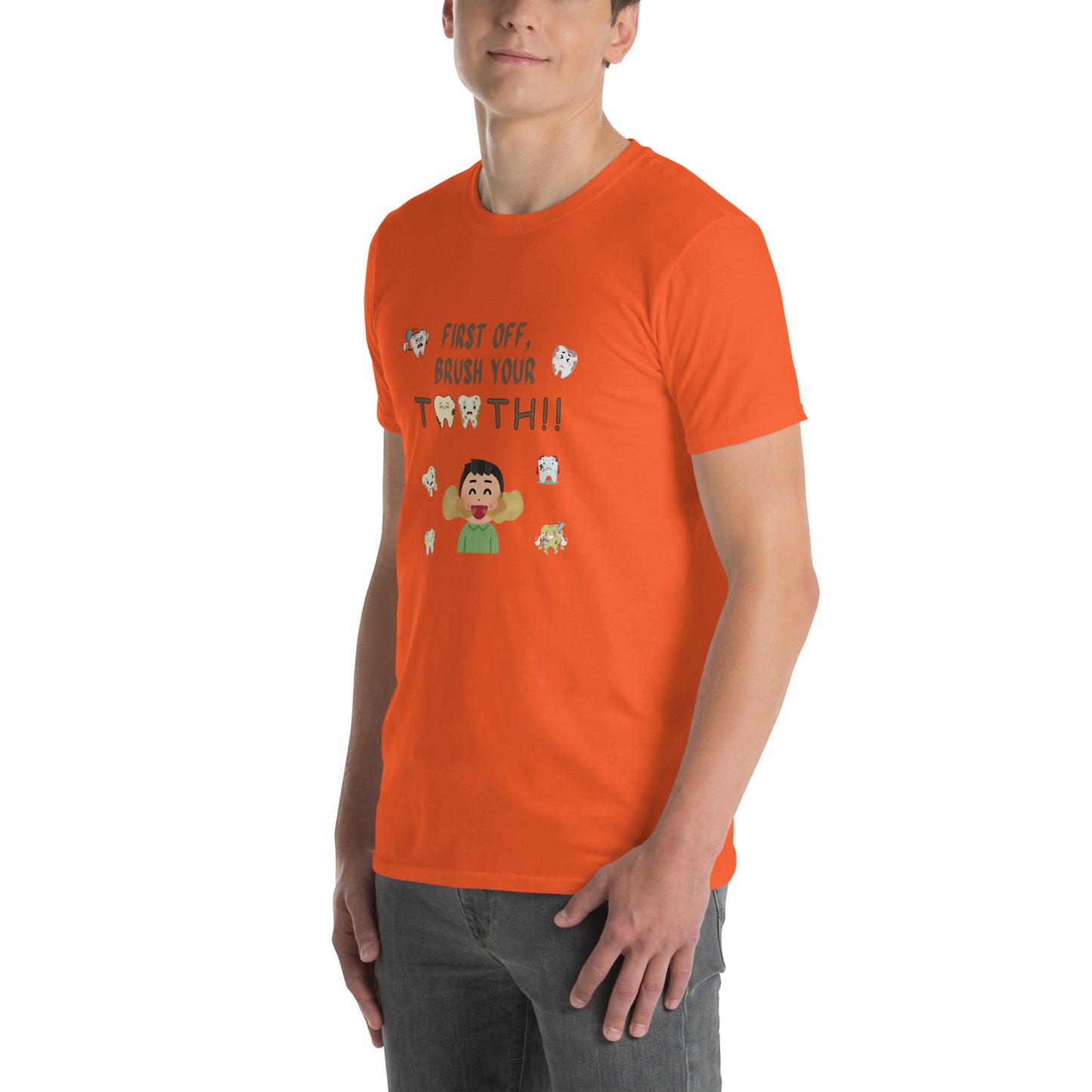 First Off, Brush Your Teeth Unisex Tee by EraofInk by RecreatingKrista