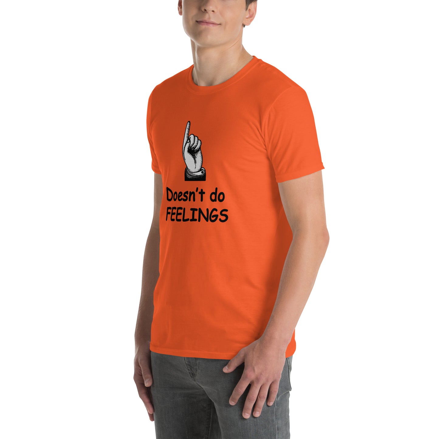 Doesn't Do Feelings Unisex Tee by EraofInk