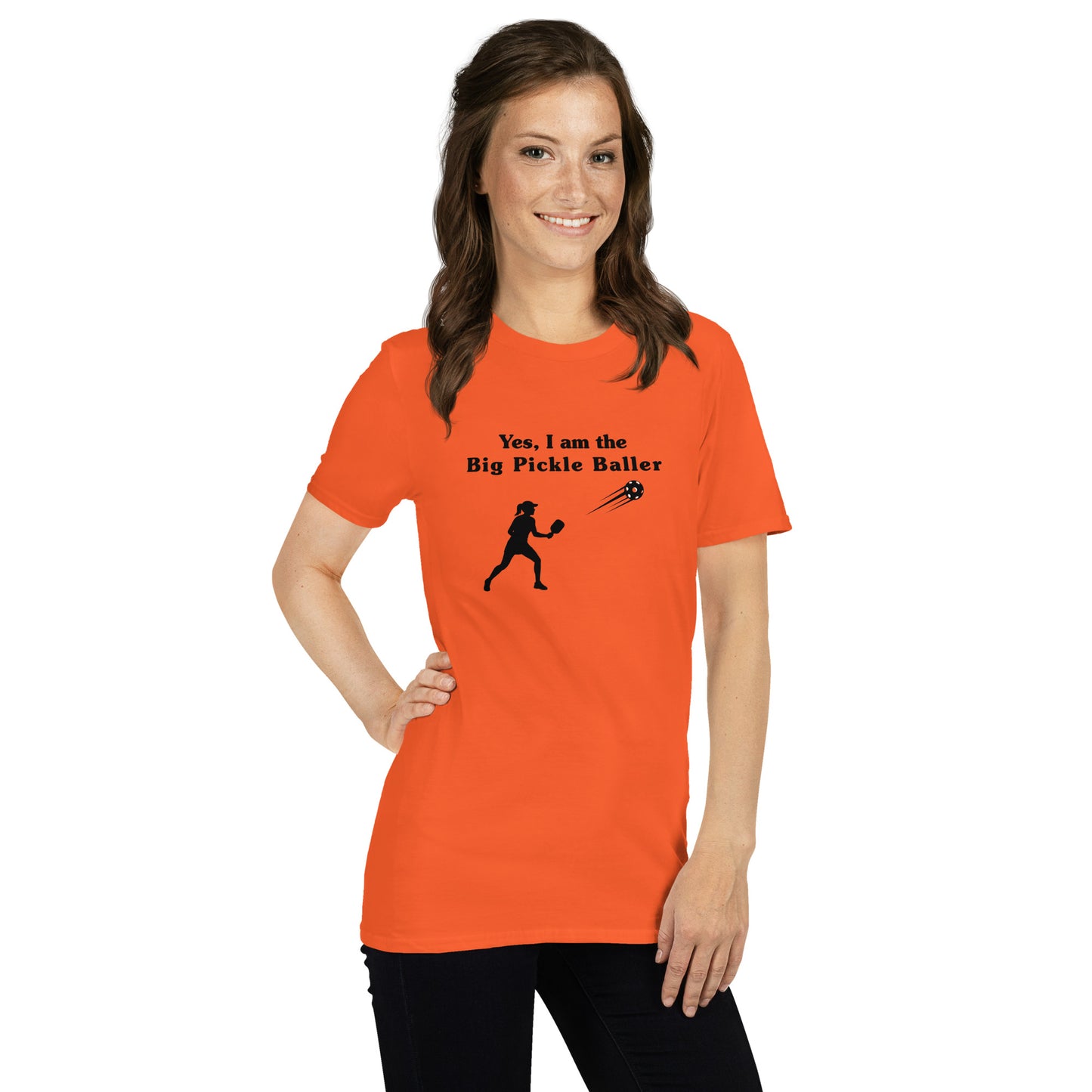 Yes, I am the Big Pickleballer Female Pickleball Unisex Tee by EraofInk