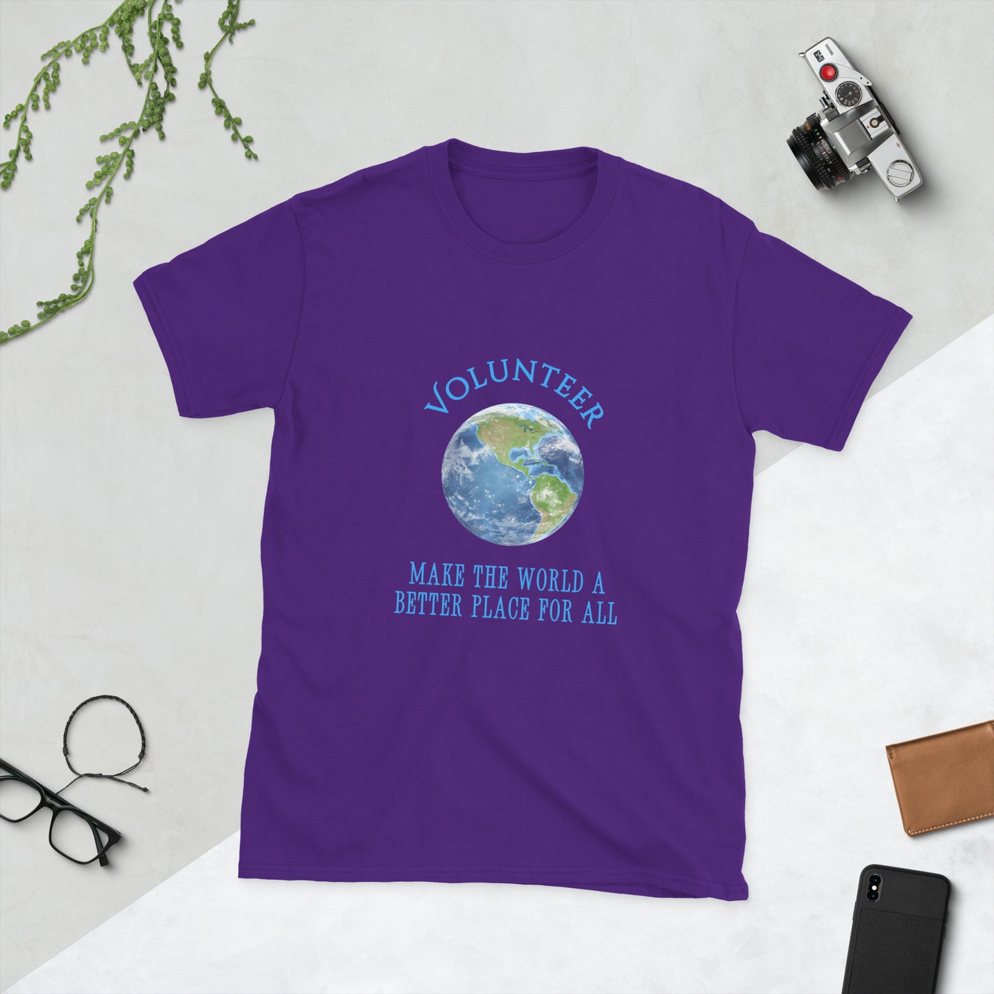 Volunteer Make the World a Better Place for All Unisex Tee by EraofInk