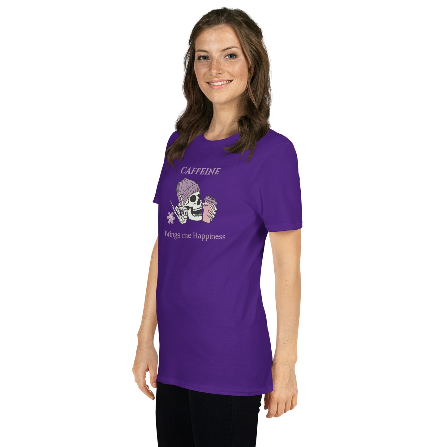 Caffeine Brings Me Happiness Unisex Tee by EraofInk