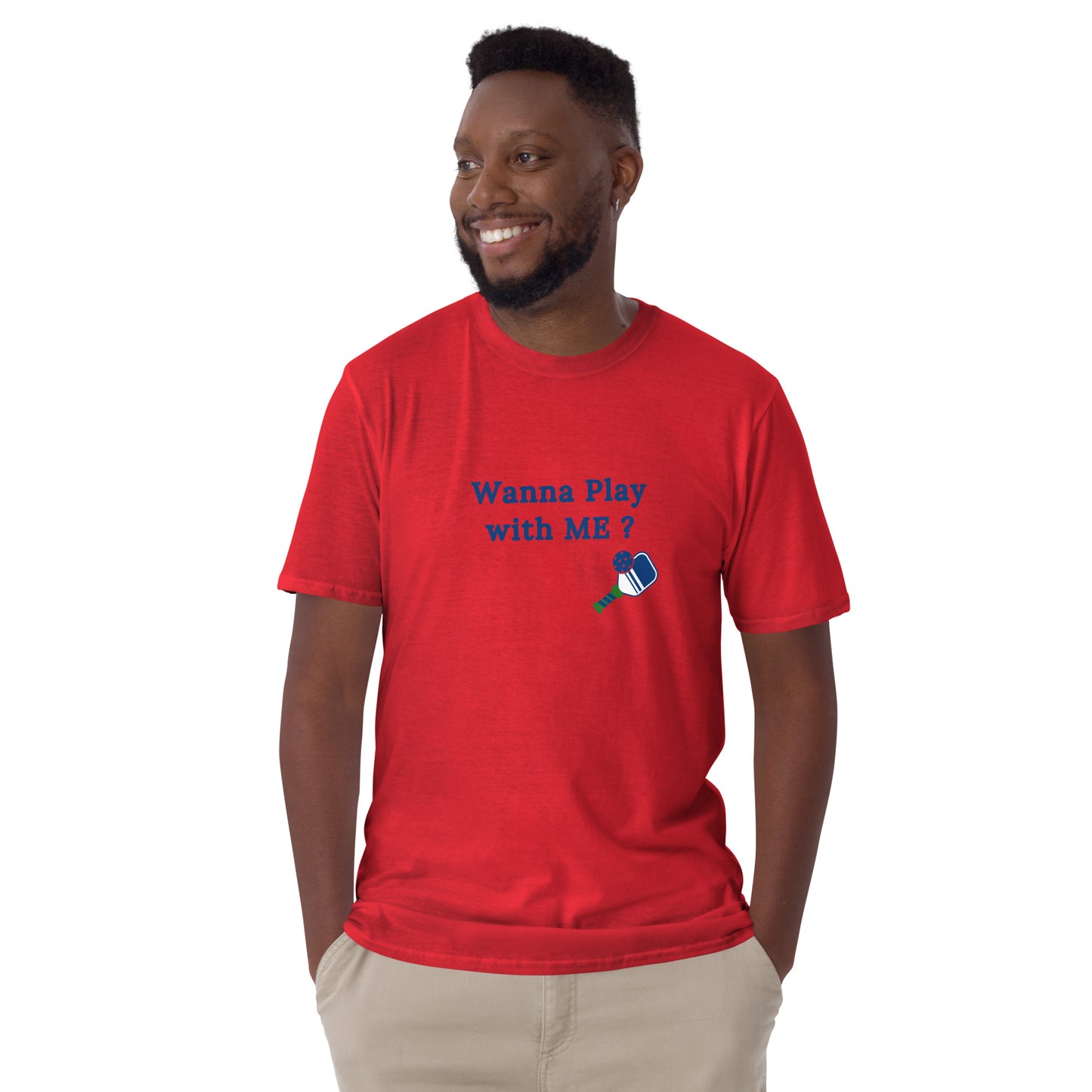 Wanna Play With Me? Pickleballo Unisex Tee by EraofInk