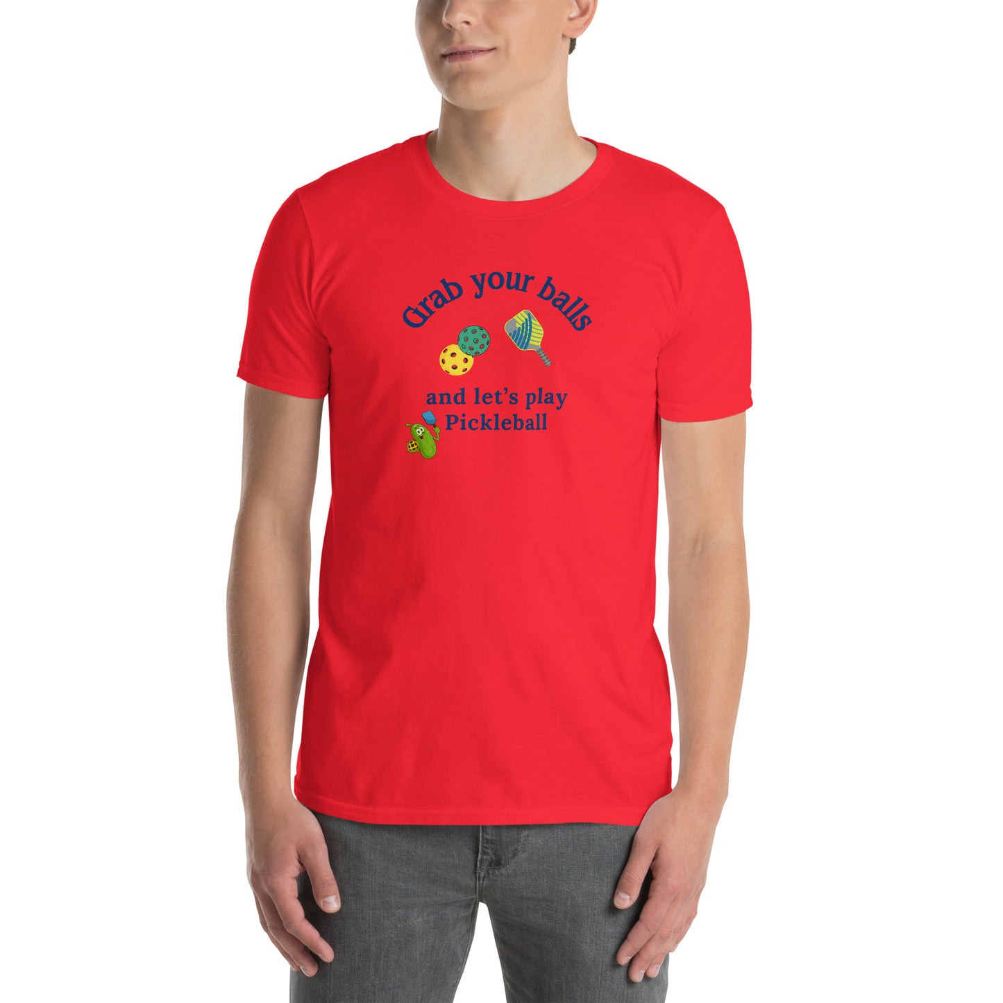 Grab Your Balls & Let's Play Pickleball Unisex Tee by EraofInk