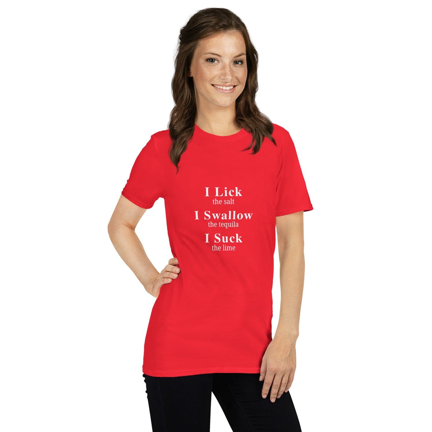 Tequila Drinker's Adult Humor Tee - I Lick, I Suck, I Swallow by EraofInk