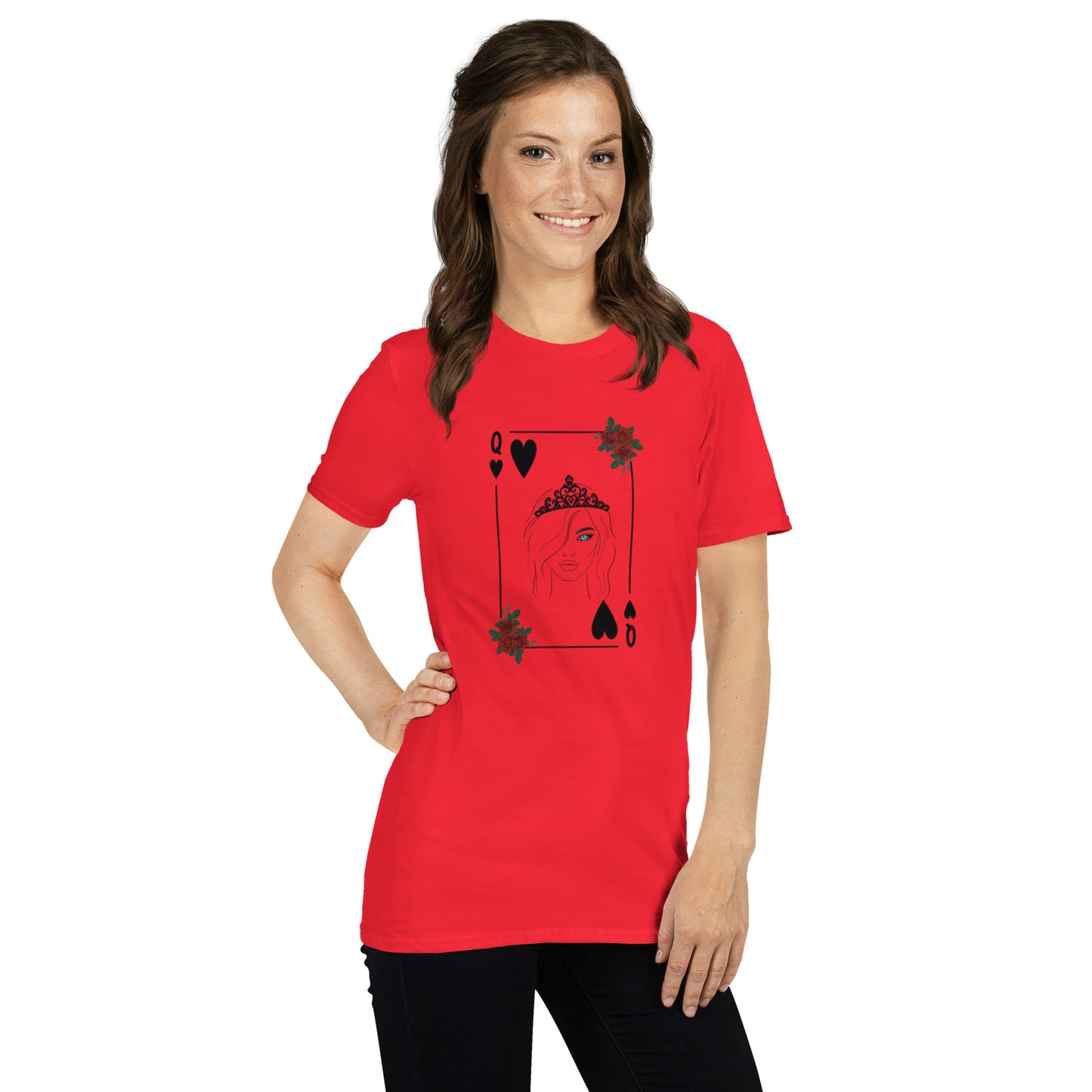 Blue Eyed Queen of Hearts Unisex Tee by EraofInk