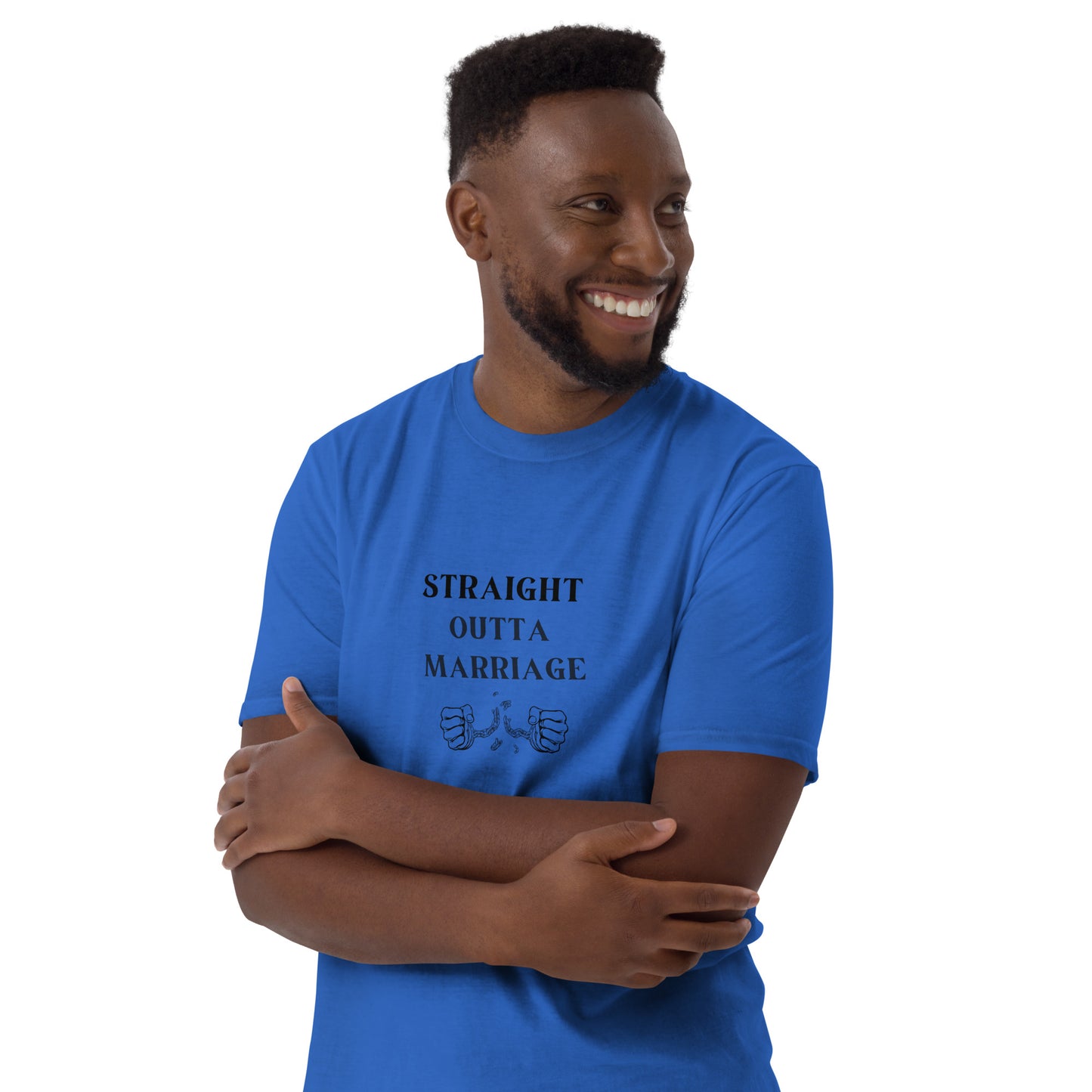 Humorous Divorce Tee Straight Outta Marriage Unisex Tee by EraofInk