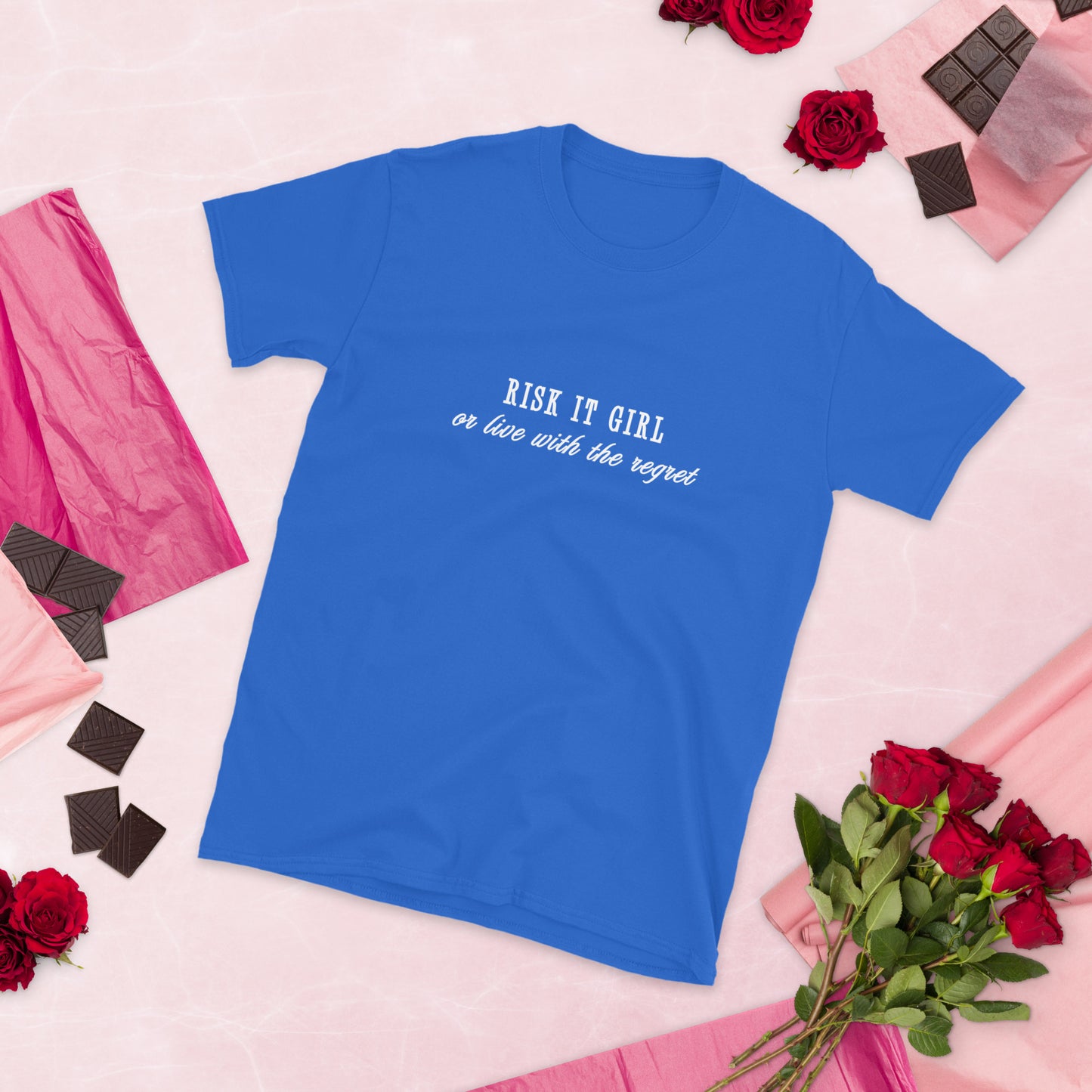 Risk It Girl or Live with the Regret Unisex Tee by RecreatingKrista