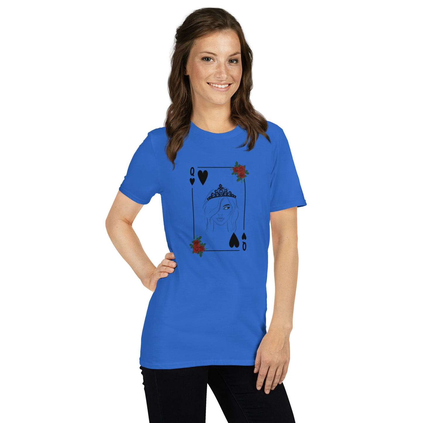 Blue Eyed Queen of Hearts Unisex Tee by EraofInk