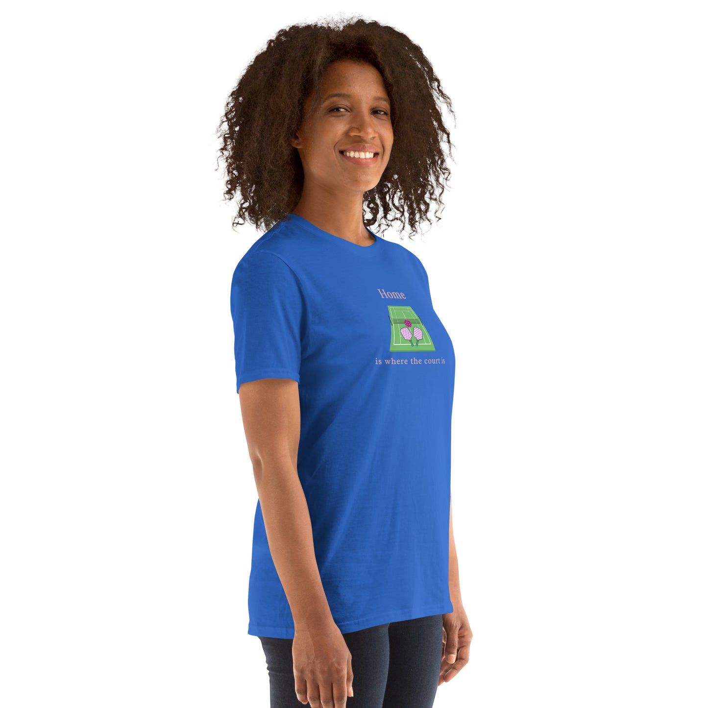 Home is Where the Court Is Pickleball Female Design Unisex Tee by EraofInk