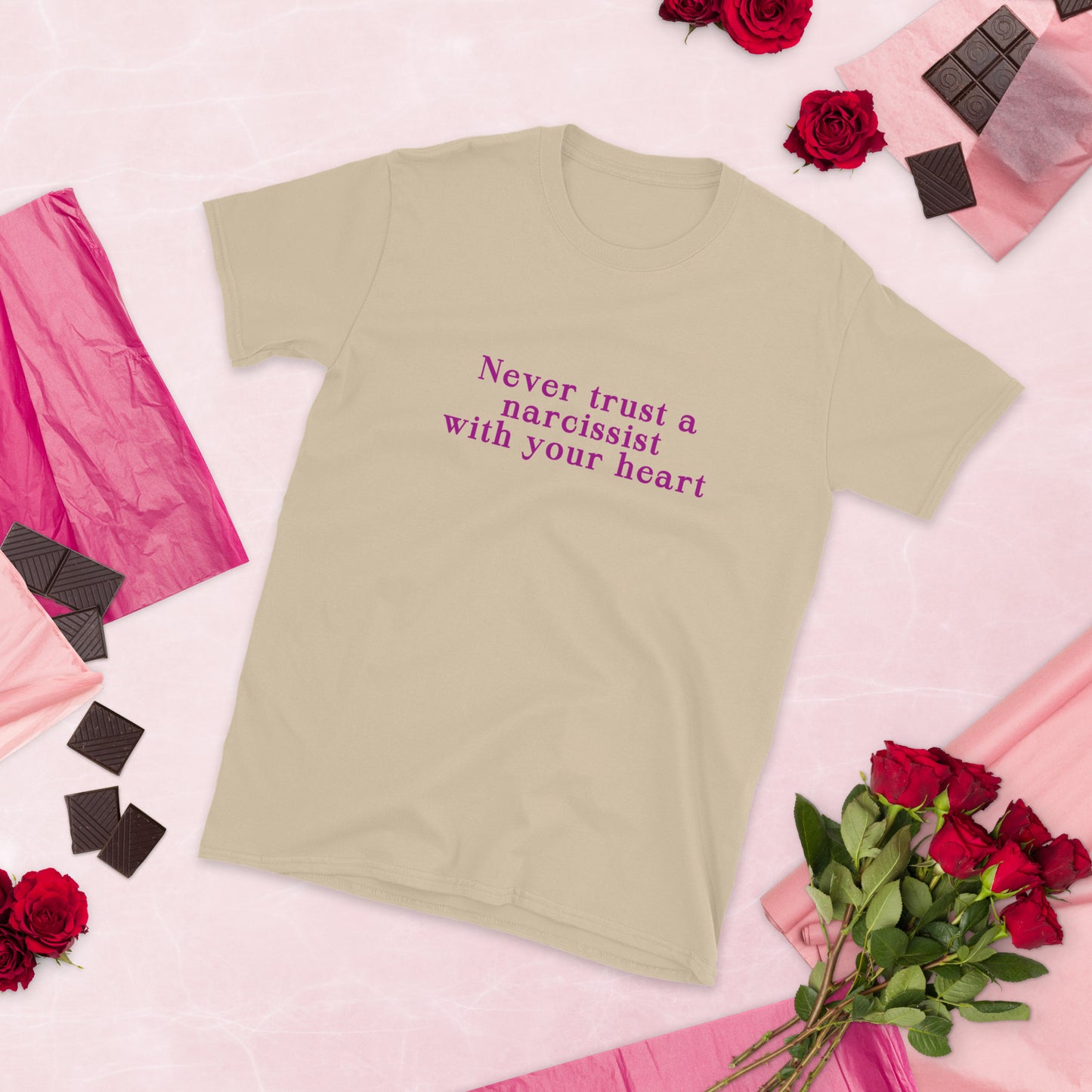 Never Trust a Narcissist with Your Heart Unisex Tee by EraofInk