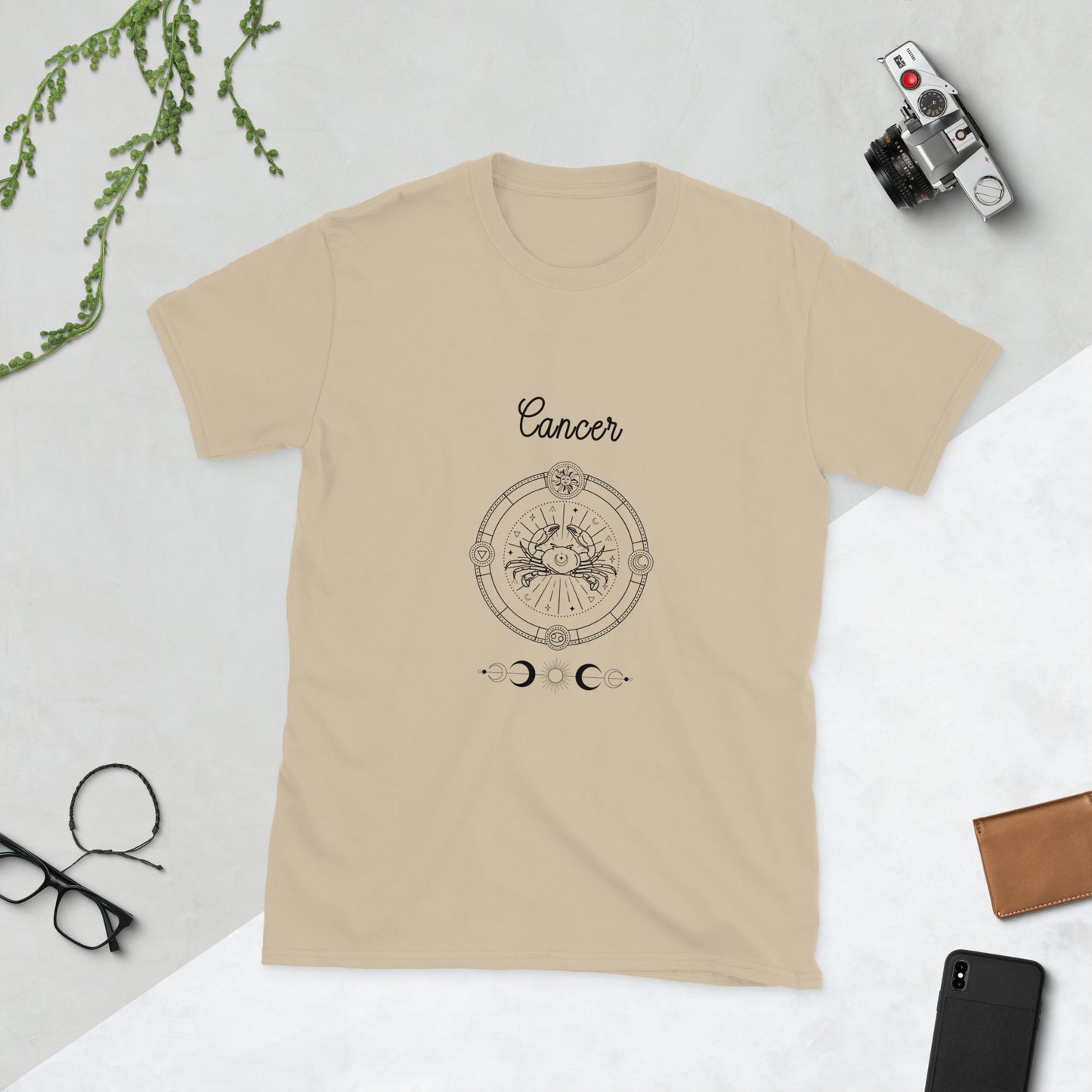 Cancer Astrological Zodiac Birth Chart Unisex Tee by EraofInk