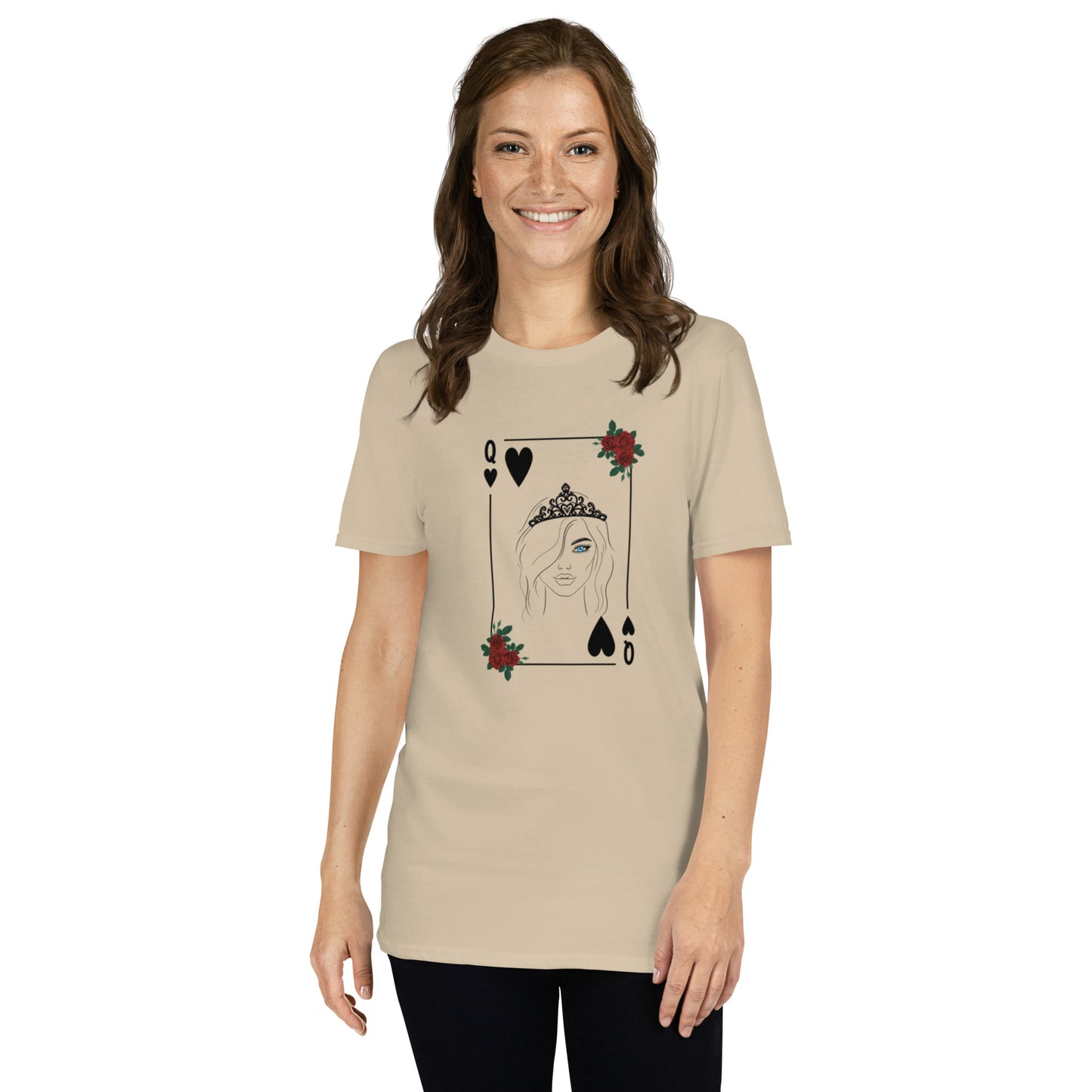 Blue Eyed Queen of Hearts Unisex Tee by EraofInk
