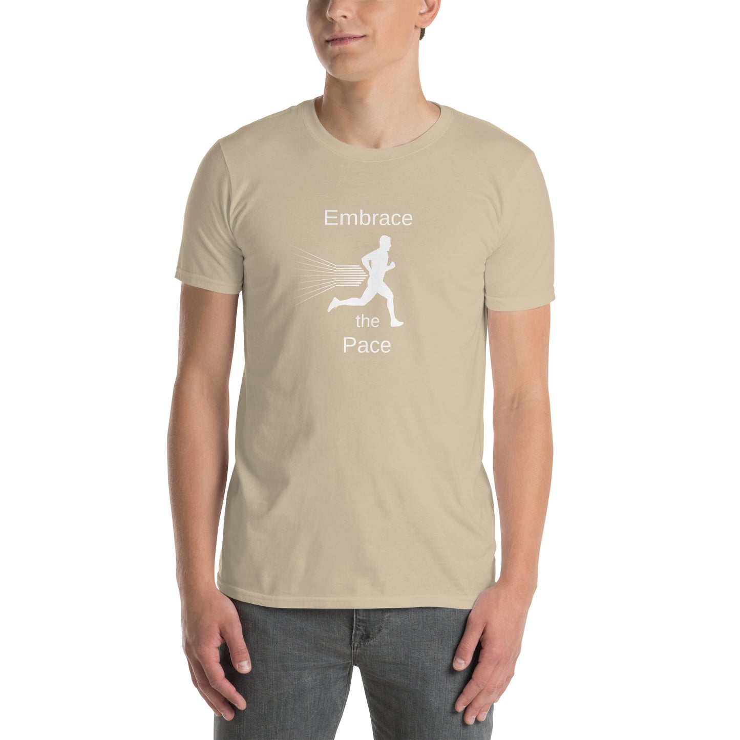 Embrace the Pace Male Runner Unisex Tee by EraofInk