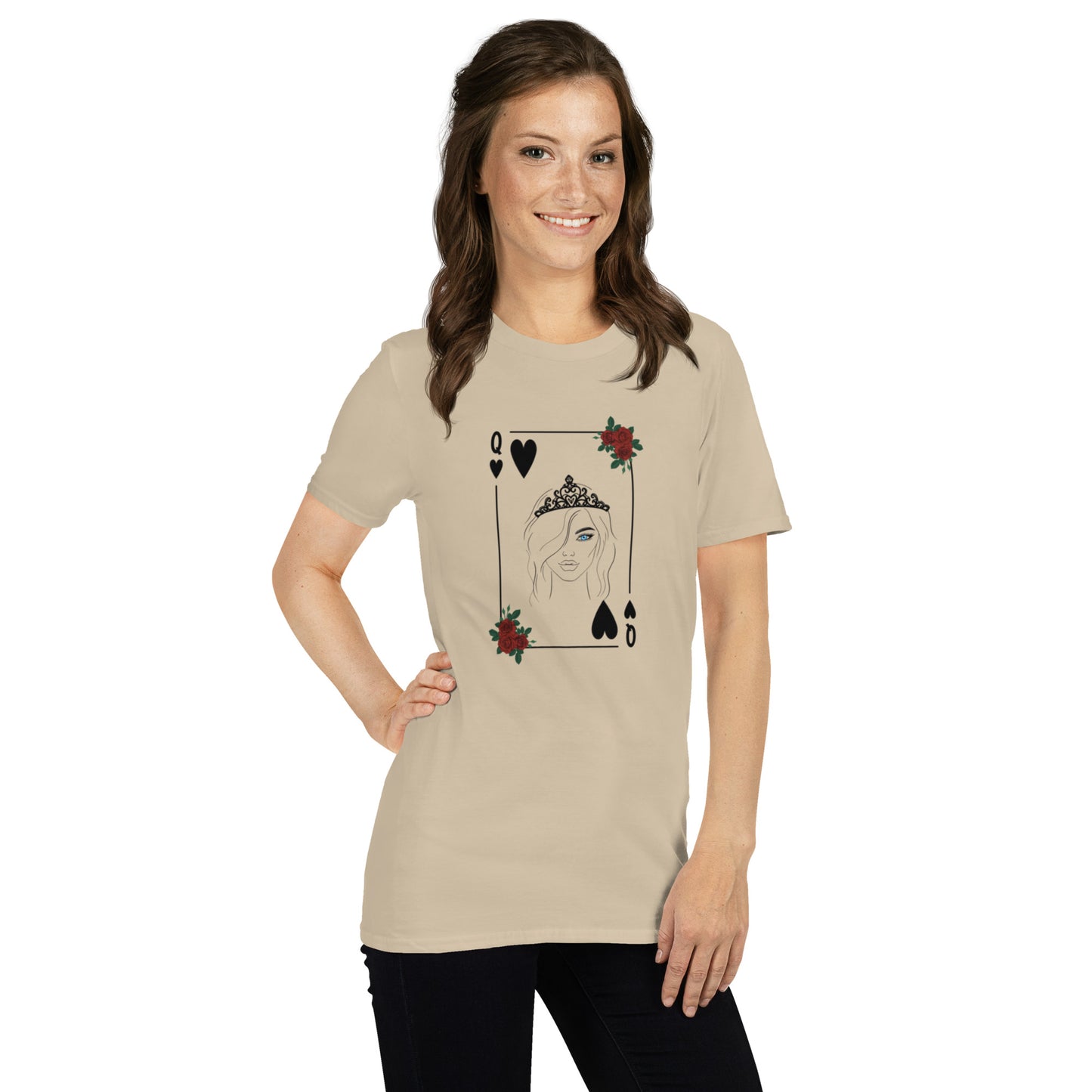 Blue Eyed Queen of Hearts Unisex Tee by EraofInk