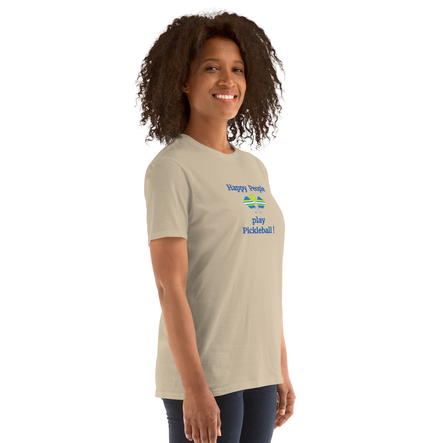 Happy People Play Pickleball Unisex Tee by EraofInk