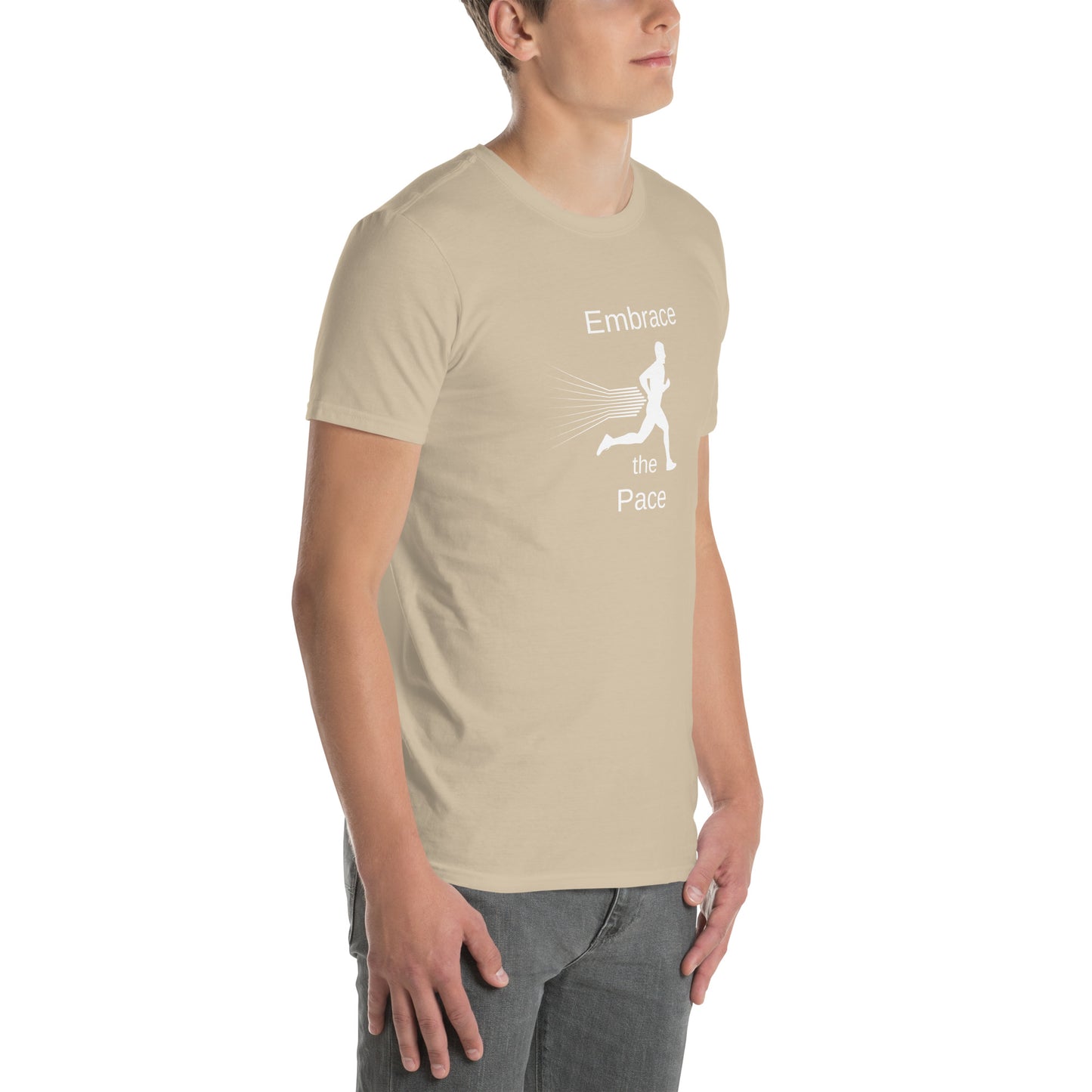 Embrace the Pace Male Runner Unisex Tee by EraofInk