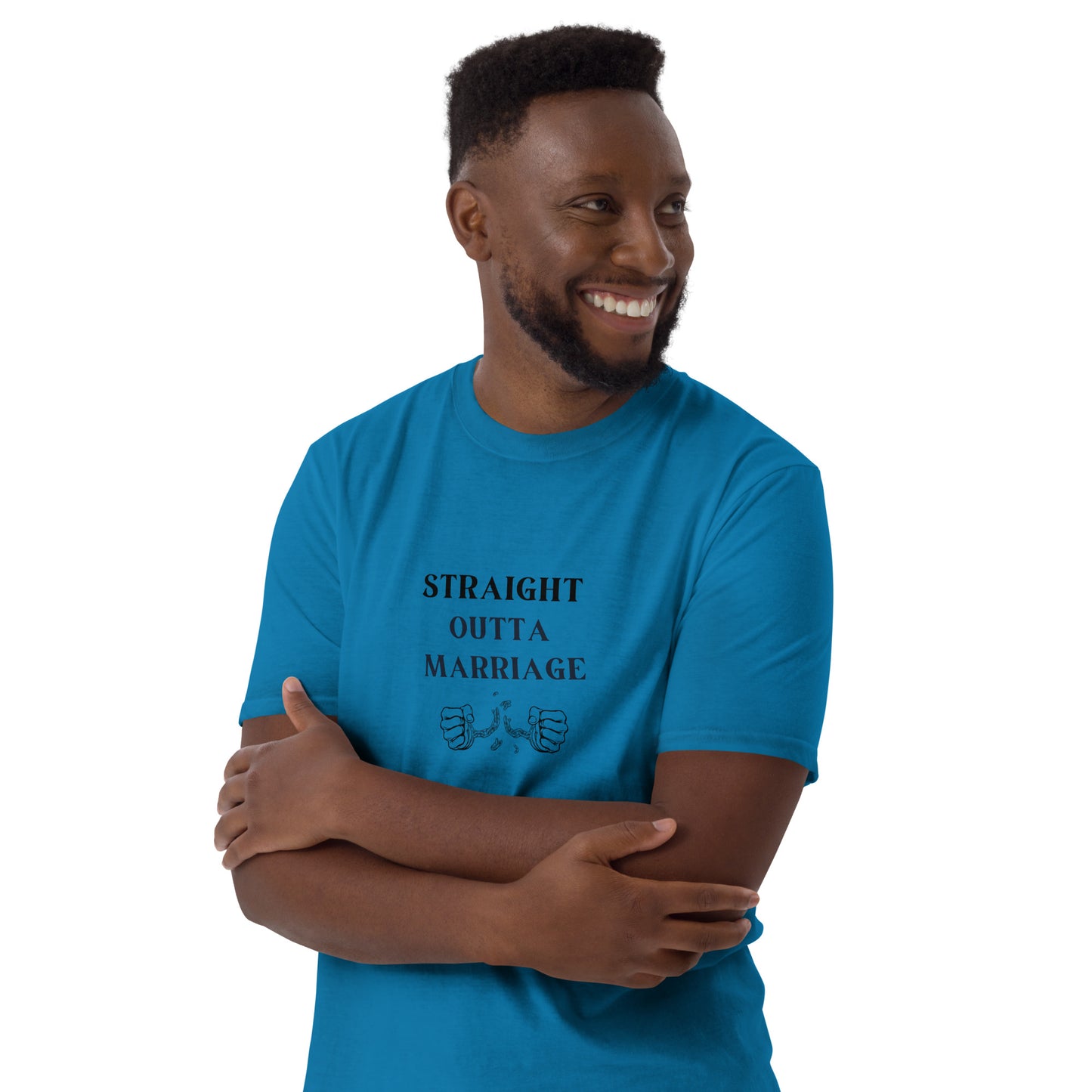 Humorous Divorce Tee Straight Outta Marriage Unisex Tee by EraofInk