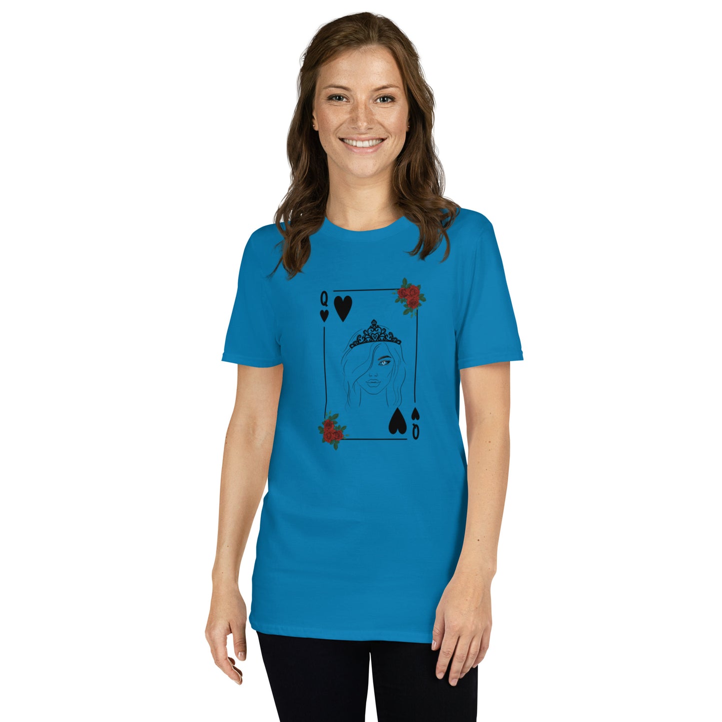 Blue Eyed Queen of Hearts Unisex Tee by EraofInk