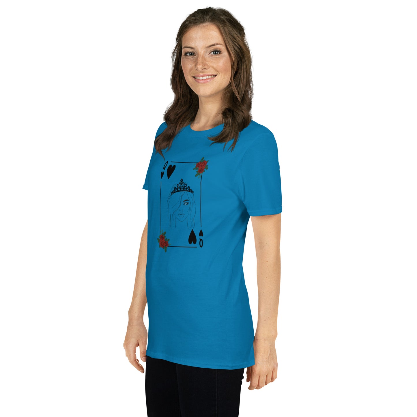 Blue Eyed Queen of Hearts Unisex Tee by EraofInk