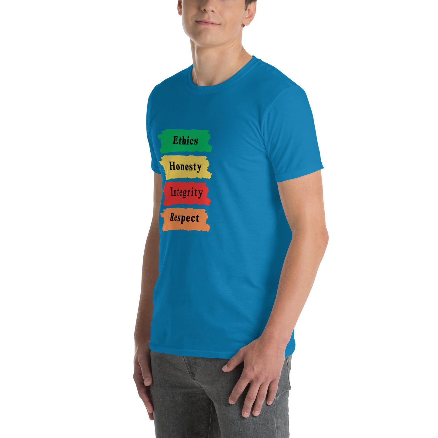 Ethics Honesty Integrity Respect Paint Strokes Unisex Tee by EraofInk