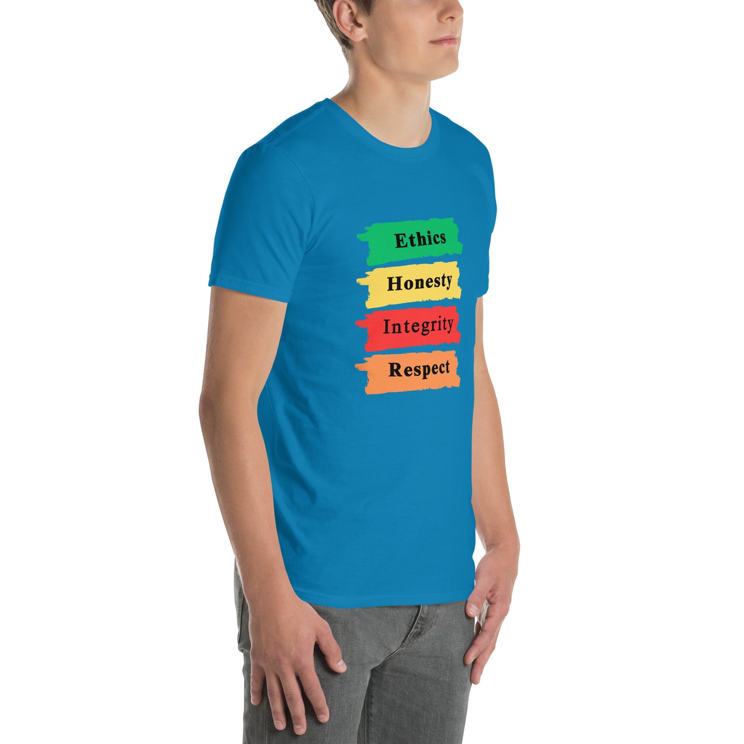 Ethics Honesty Integrity Respect Paint Strokes Unisex Tee by EraofInk