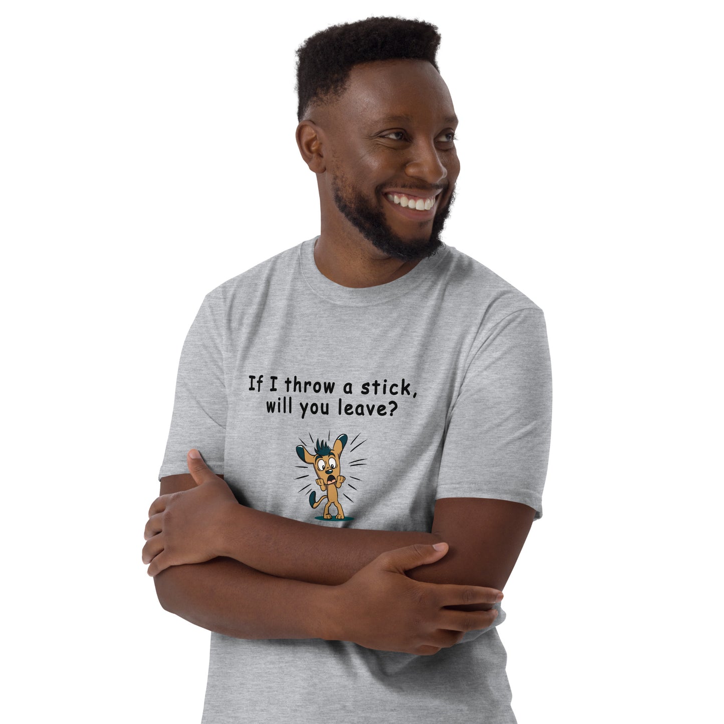 The Leave Me Alone Tee - If I Throw a Stick Will You Leave? Unisex Tee by EraofInk