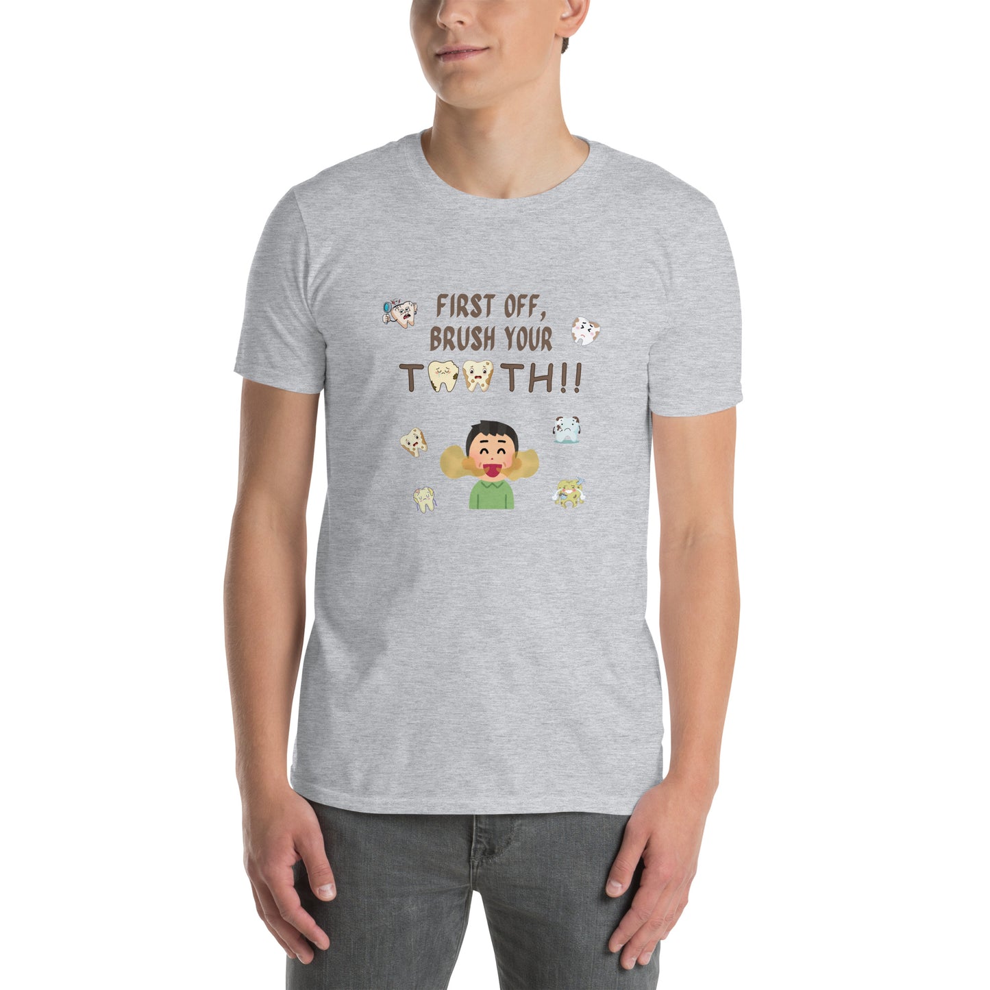 First Off, Brush Your Teeth Unisex Tee by EraofInk by RecreatingKrista