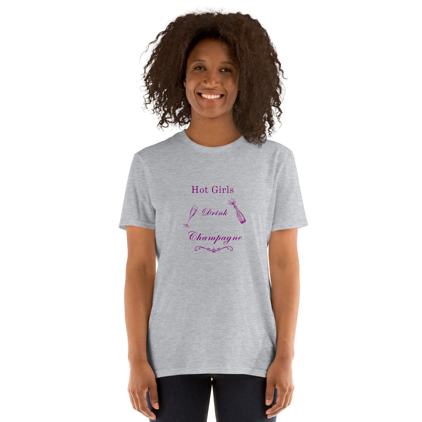 Hot Girls Drink Champagne Unisex Tee by EraofInk