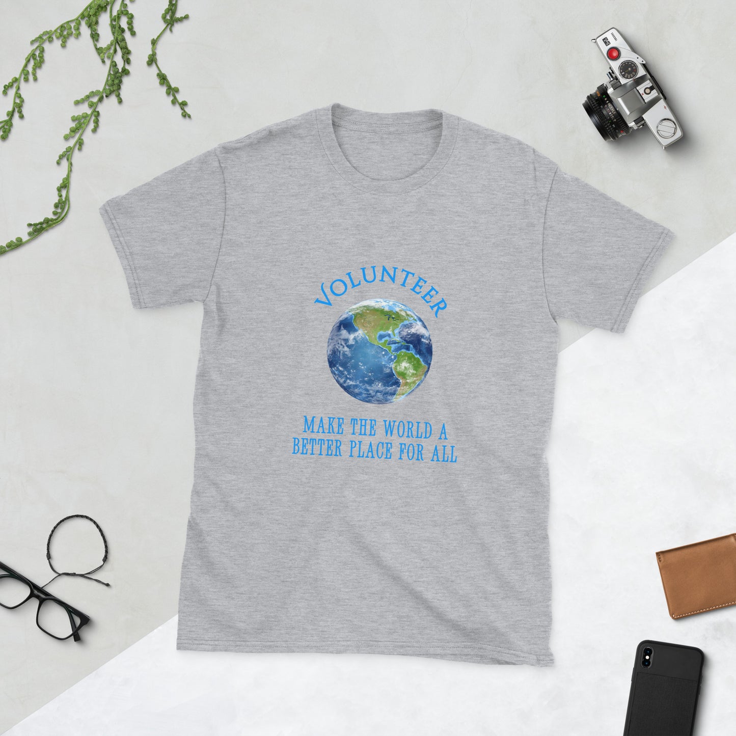 Volunteer Make the World a Better Place for All Unisex Tee by EraofInk