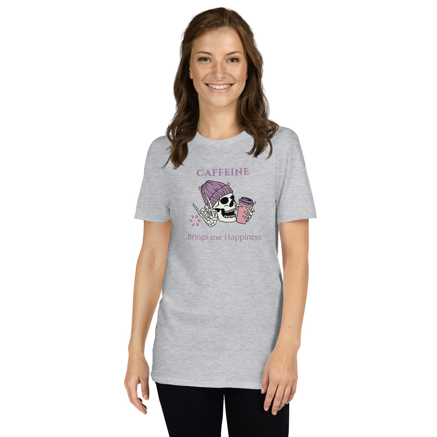 Caffeine Brings Me Happiness Unisex Tee by EraofInk