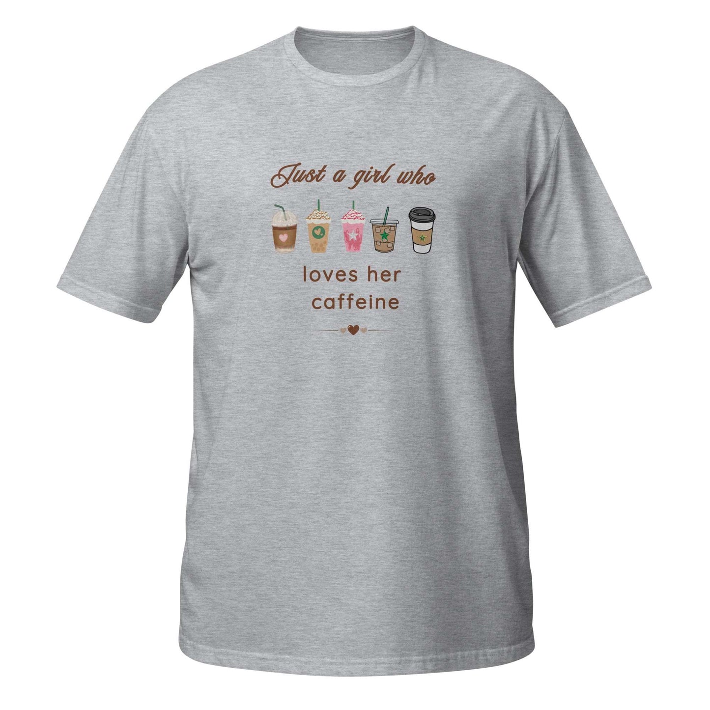 Just A Girl Who Loves Her Caffeine Unisex Tee by EraofInk
