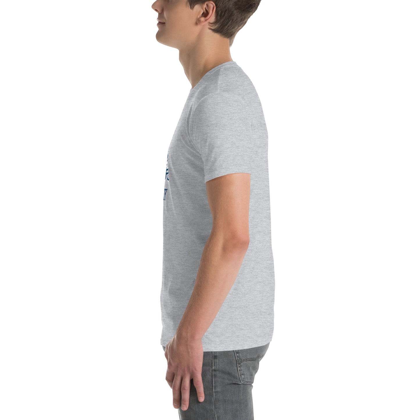 Game Day Football Blue and White Unisex T-Shirt by EraofInk