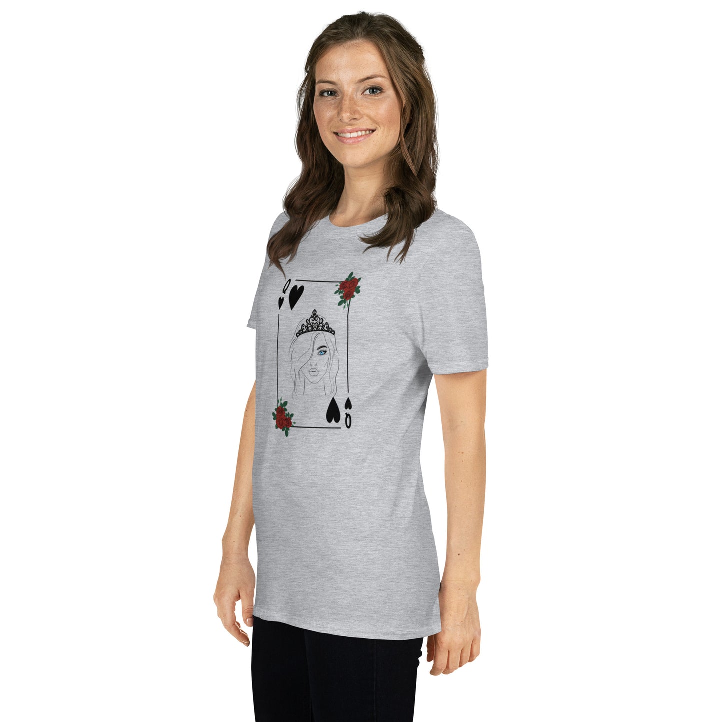 Blue Eyed Queen of Hearts Unisex Tee by EraofInk