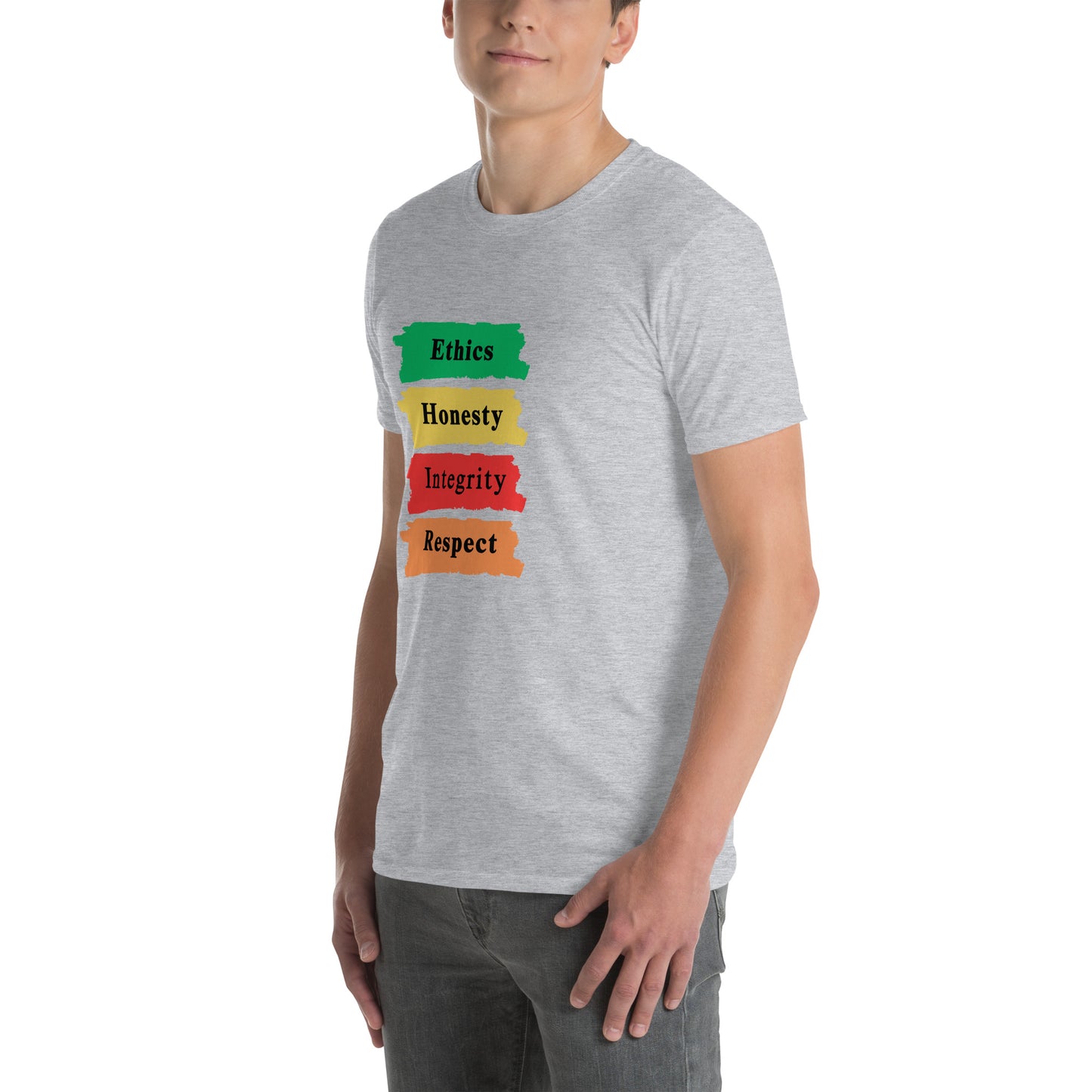 Ethics Honesty Integrity Respect Paint Strokes Unisex Tee by EraofInk