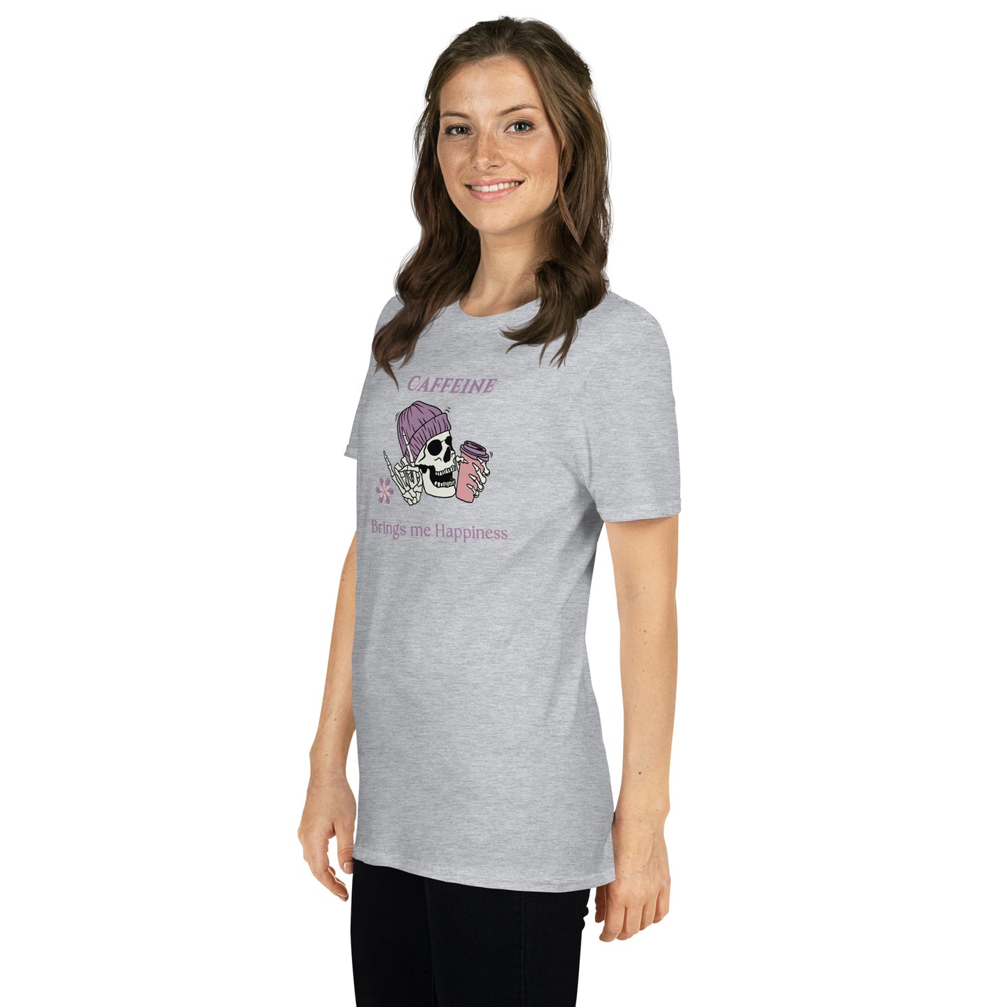 Caffeine Brings Me Happiness Unisex Tee by EraofInk