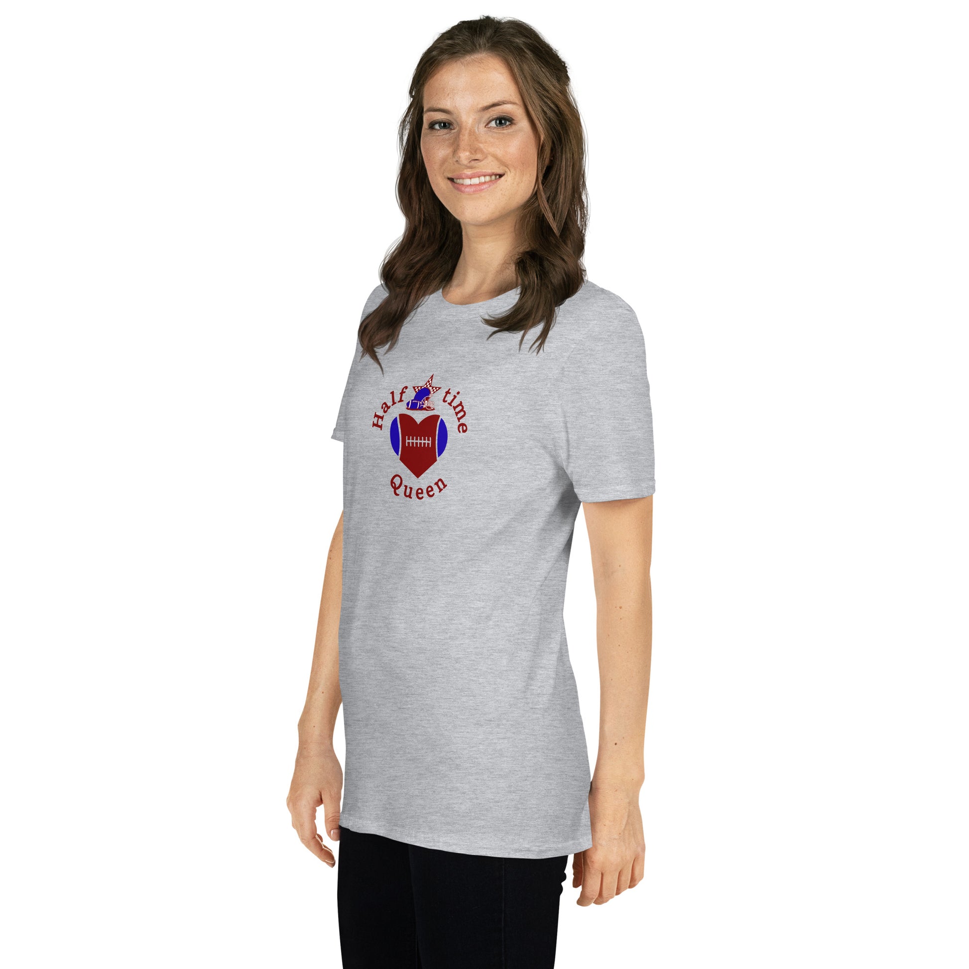 Halftime Queen Football CHeer for Red & Blue Unisex Tee by EraofInk