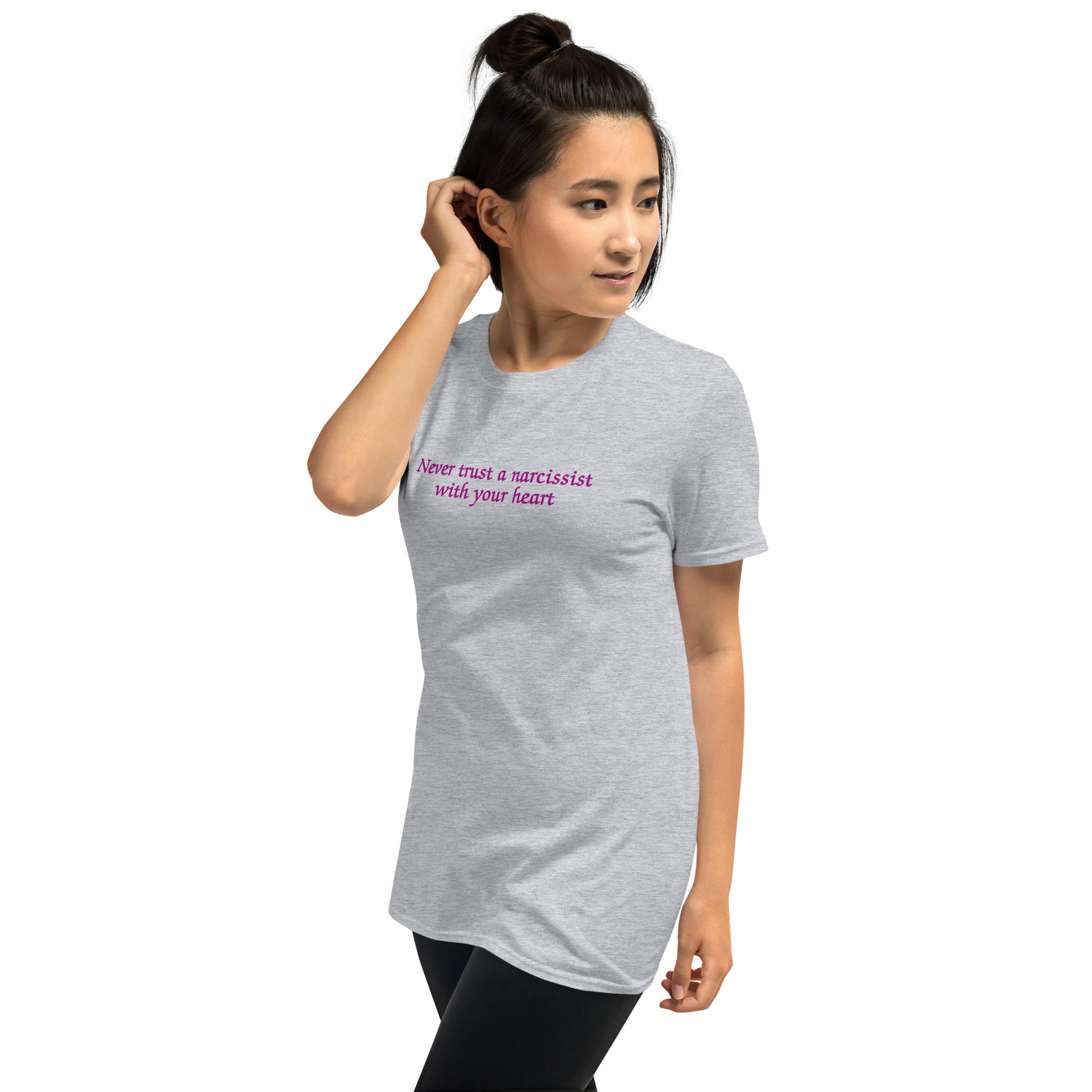 Never Trust a Narcissist with Your Heart Unisex Tee by EraofInk