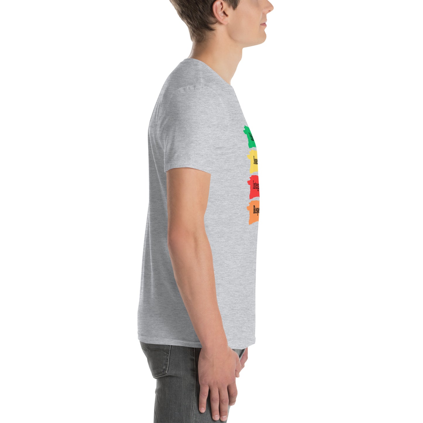 Ethics Honesty Integrity Respect Paint Strokes Unisex Tee by EraofInk