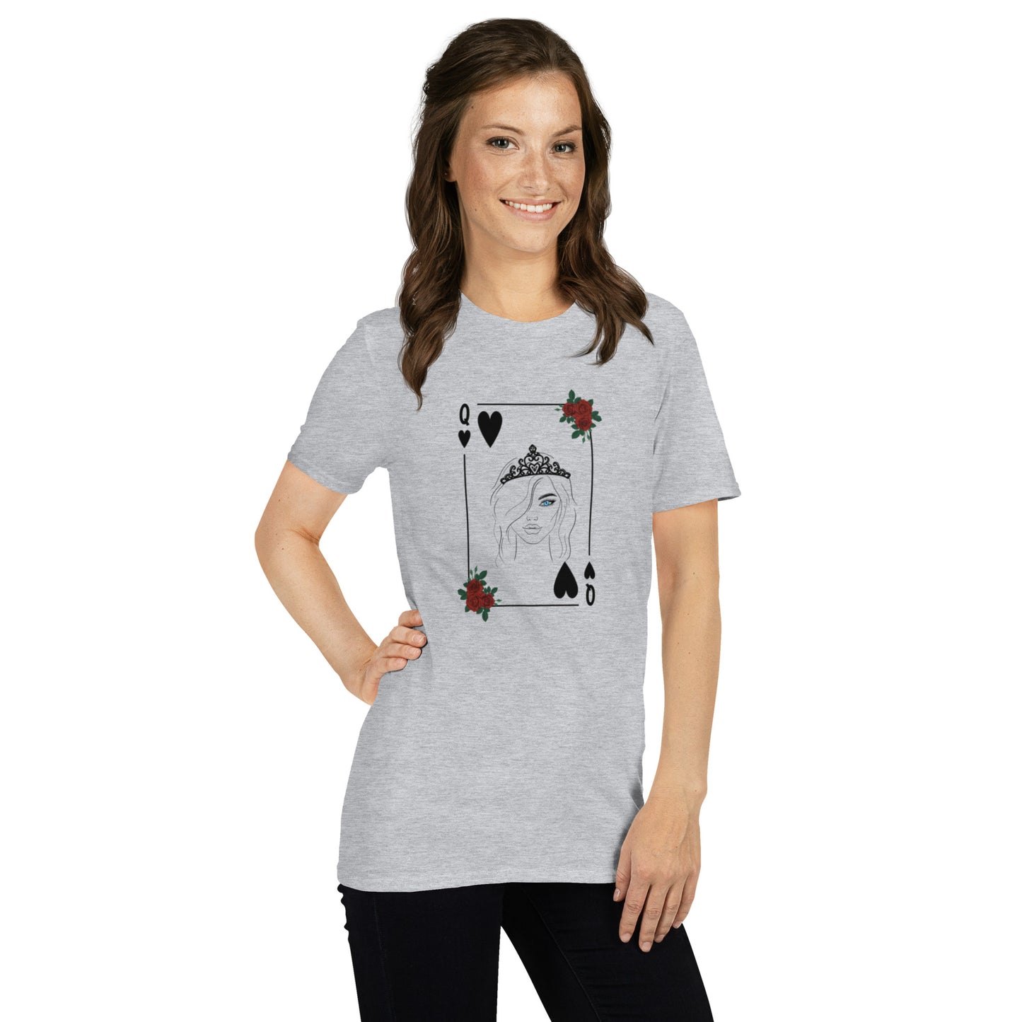 Blue Eyed Queen of Hearts Unisex Tee by EraofInk