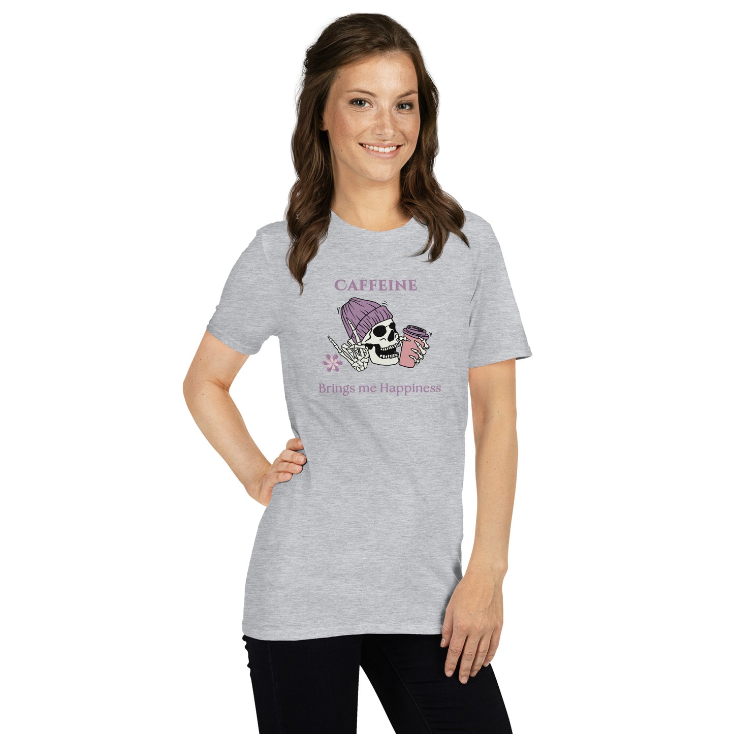 Caffeine Brings Me Happiness Unisex Tee by EraofInk