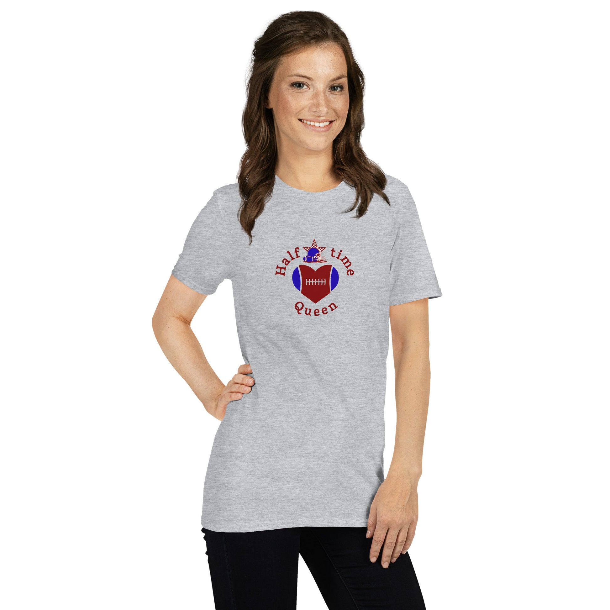 Halftime Queen Football CHeer for Red & Blue Unisex Tee by EraofInk