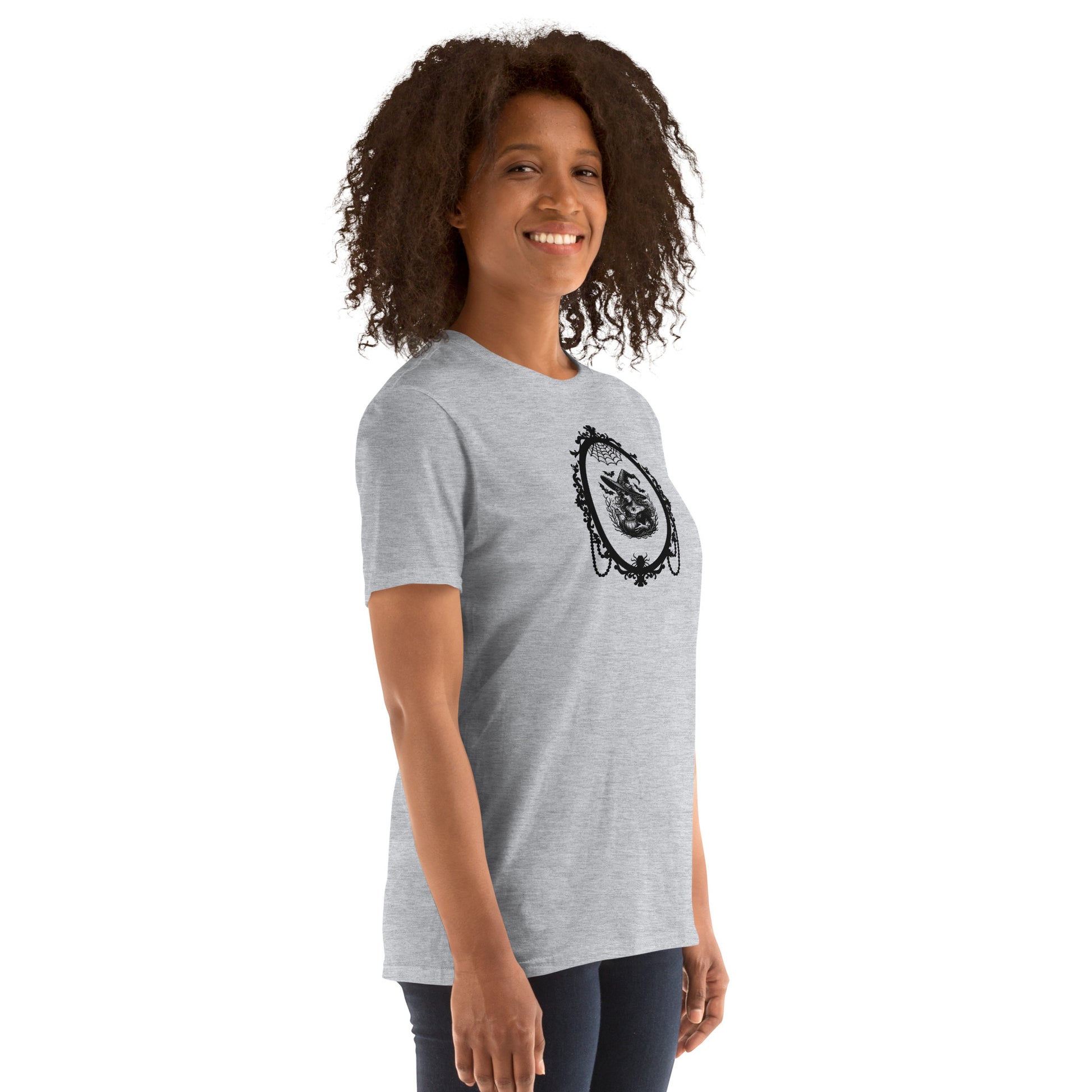 Goth Witch in Victorian Frame Unisex Tee by EraofInk