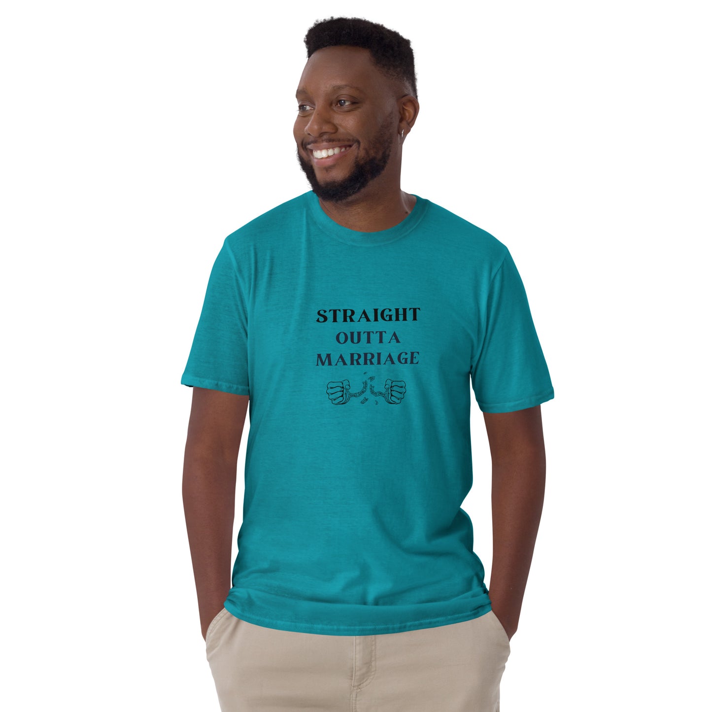 Humorous Divorce Tee Straight Outta Marriage Unisex Tee by EraofInk