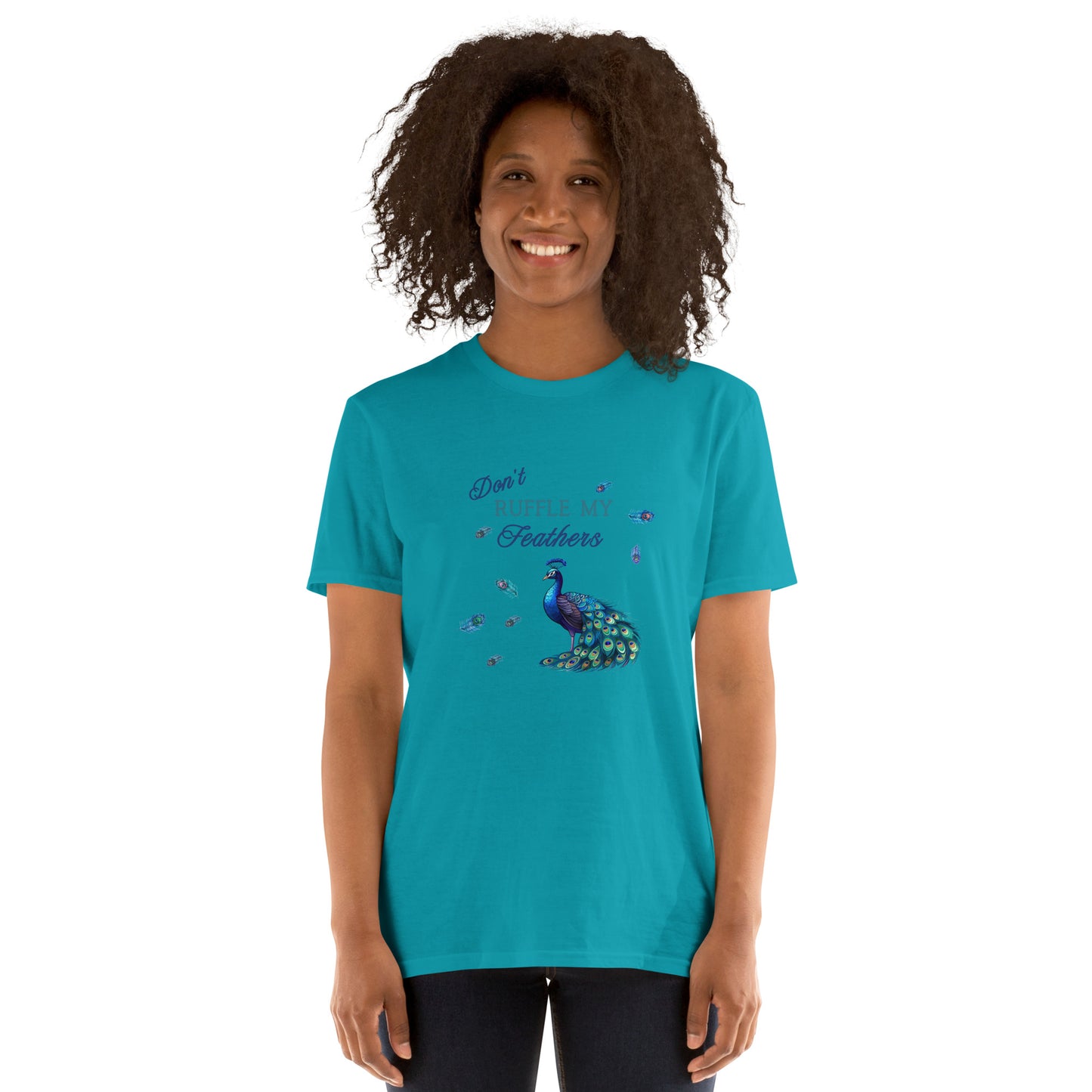 Beautiful Peacock Don't Ruffle My Feathers Unisex Tee by EraofInk