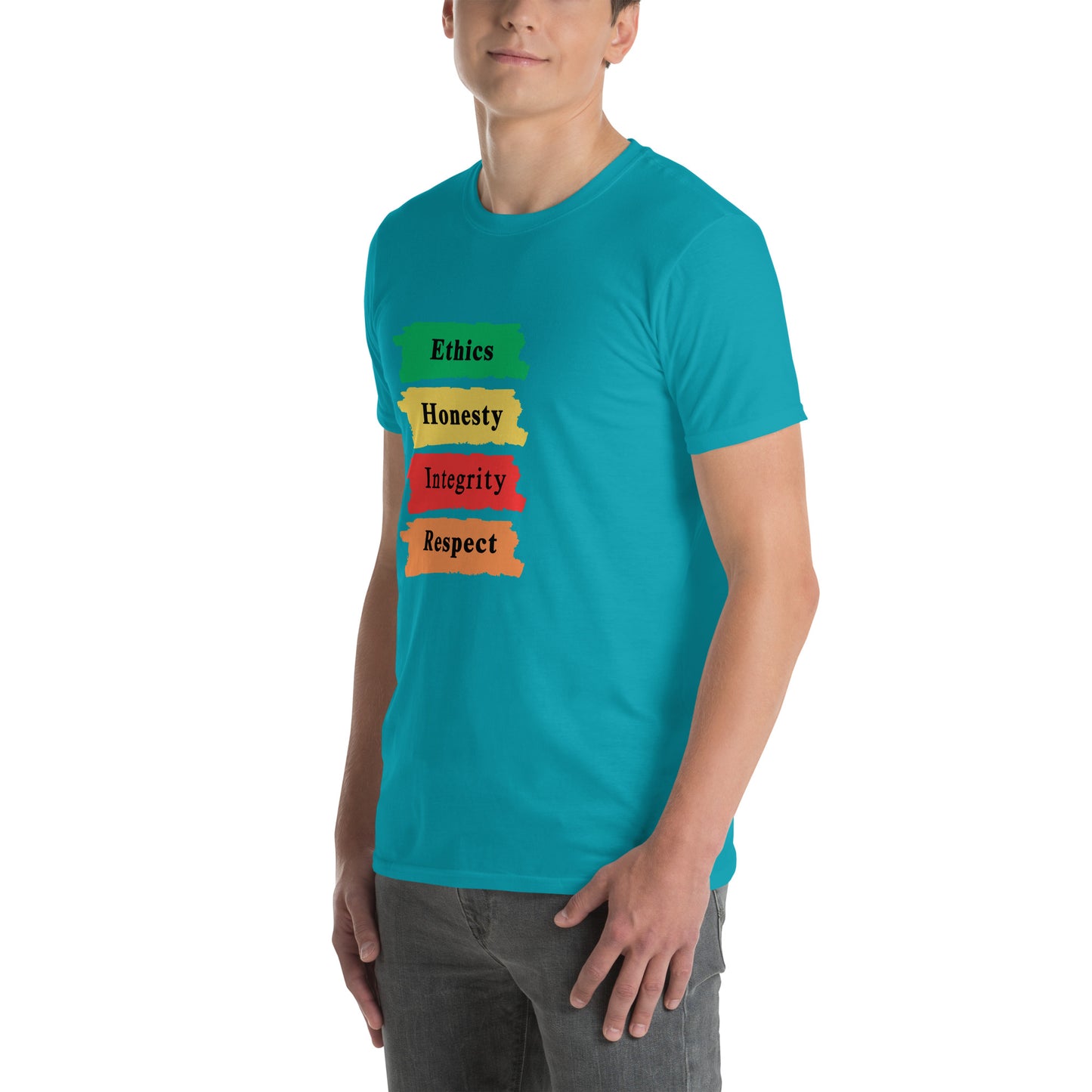 Ethics Honesty Integrity Respect Paint Strokes Unisex Tee by EraofInk