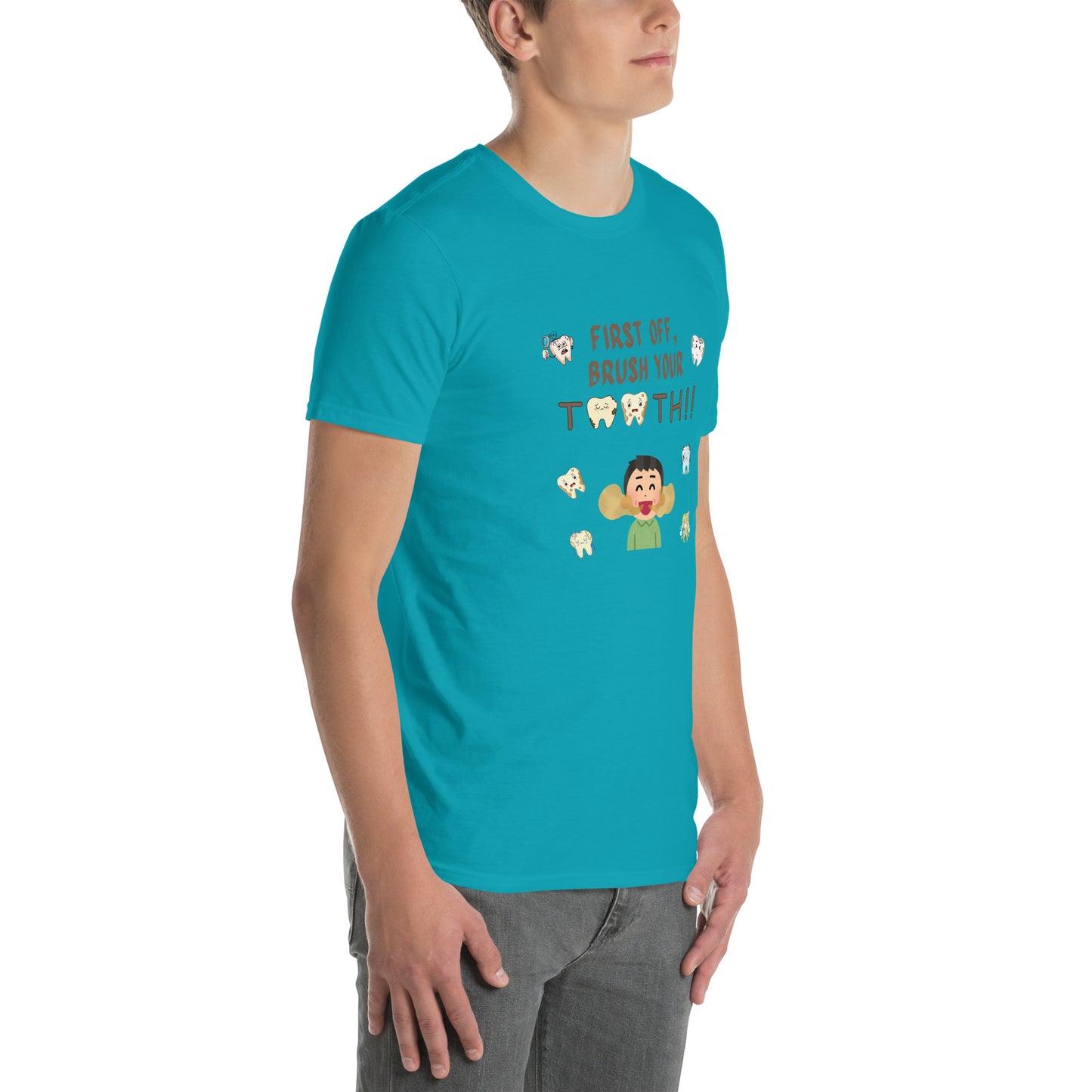 First Off, Brush Your Teeth Unisex Tee by EraofInk by RecreatingKrista