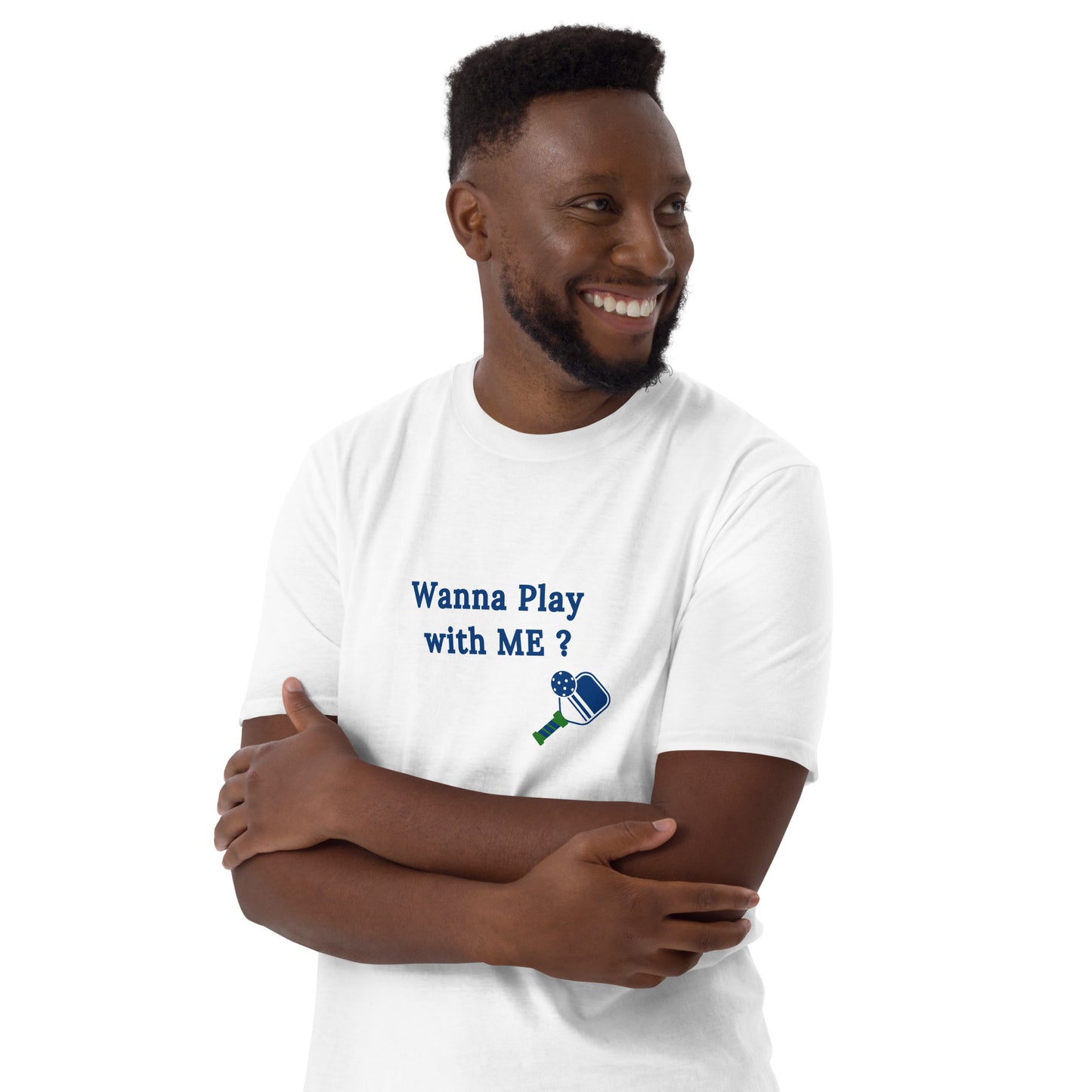 Wanna Play With Me? Pickleballo Unisex Tee by EraofInk